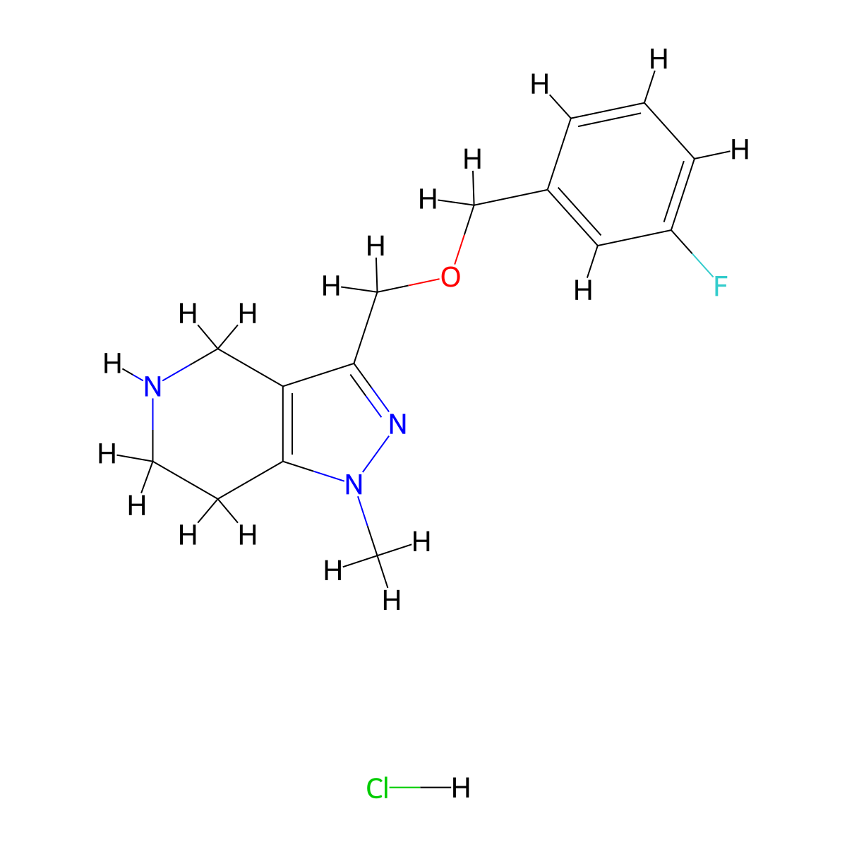 3-{[(3-fluorobenzyl)oxy]methyl}-1-methyl-4,5,6,7-tetrahydro-1H-pyrazolo[4,3-c]pyridine hydrochloride molecular structure, CAS 1332529-63-1