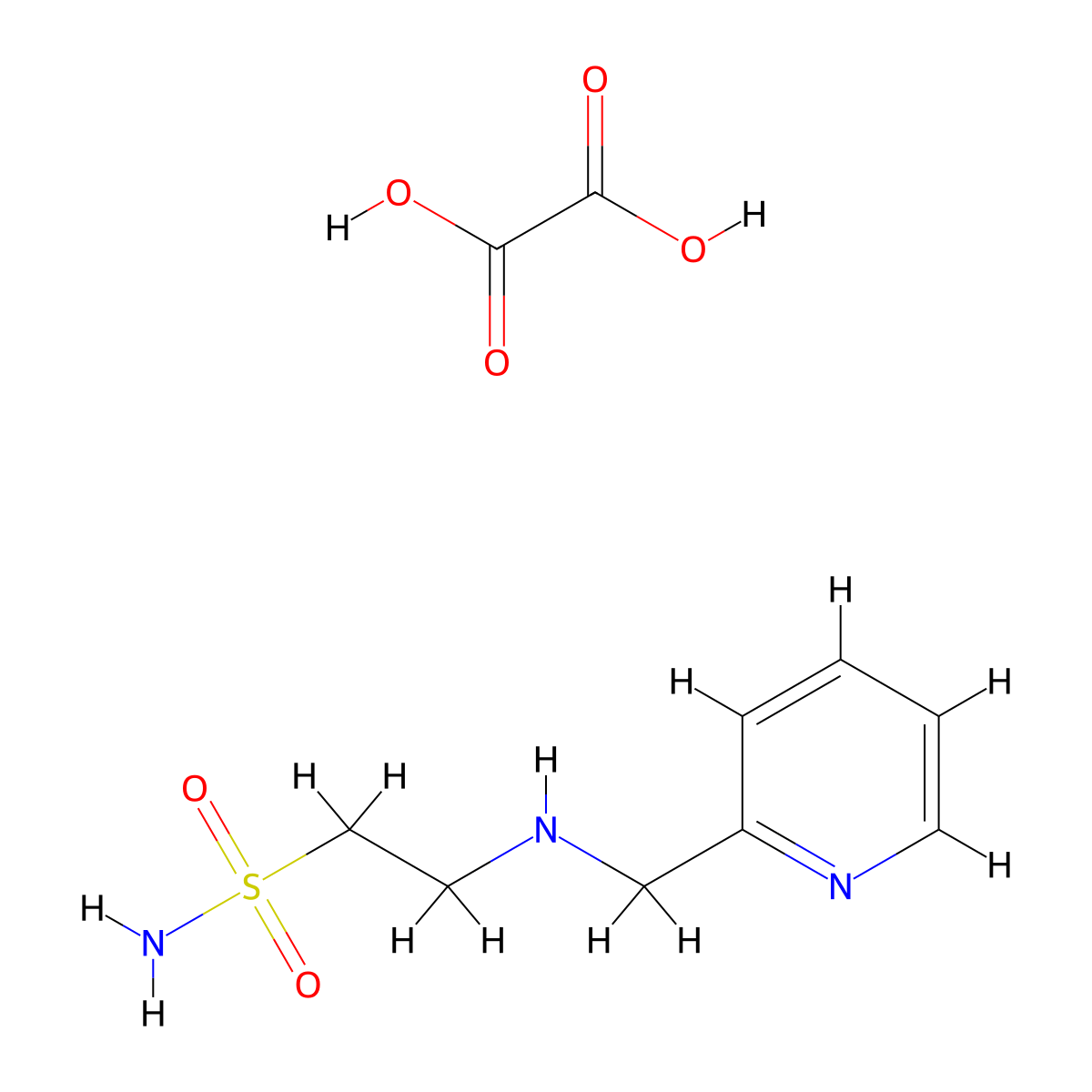 2-[(Pyridin-2-ylmethyl)amino]ethanesulfonamide oxalate molecular structure, CAS 1332529-71-1