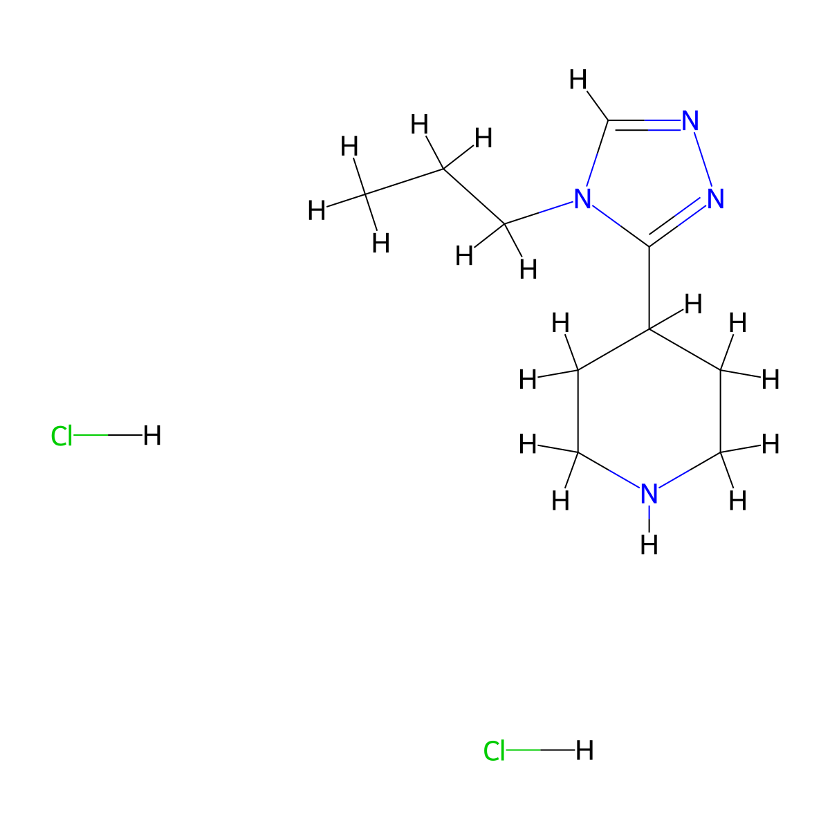 4-(4-propyl-4H-1,2,4-triazol-3-yl)piperidine dihydrochloride molecular structure, CAS 1332529-73-3