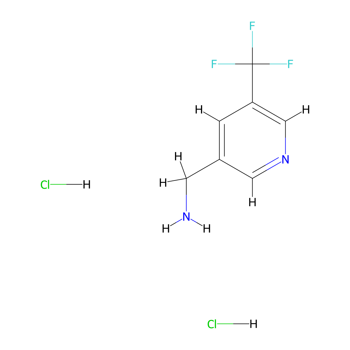 (5-(Trifluoromethyl)pyridin-3-yl)methanamine dihydrochloride molecular structure, CAS 1332529-79-9