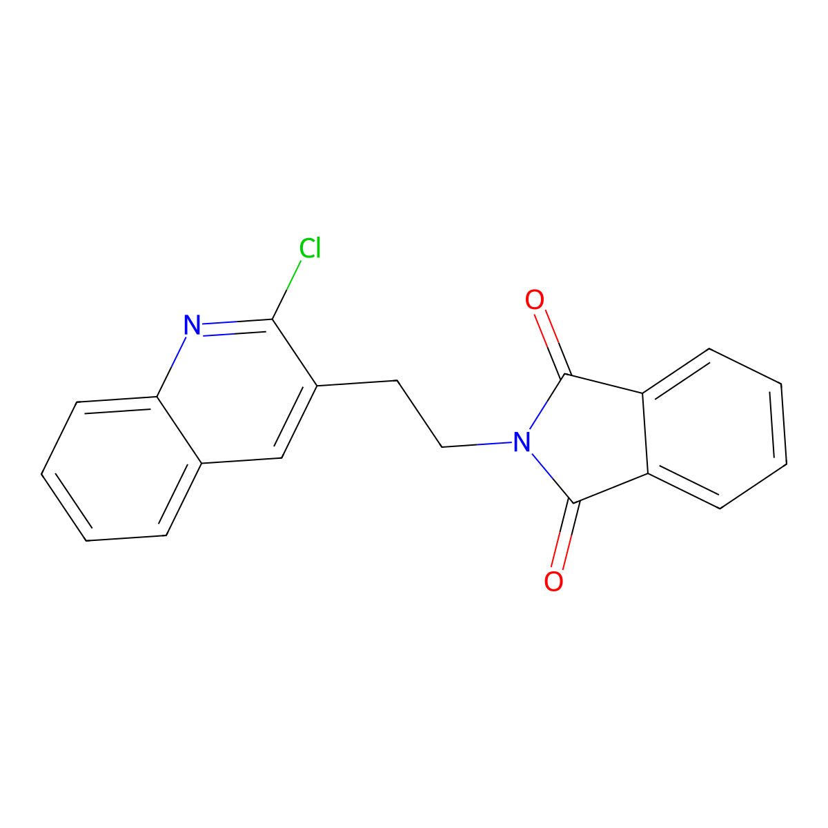 2-[2-(2-chloroquinolin-3-yl)ethyl]-2,3-dihydro-1H-isoindole-1,3-dione molecular structure, CAS 1332529-80-2