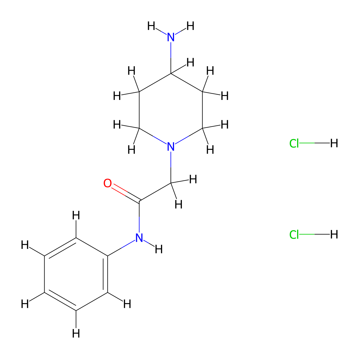 2-(4-aminopiperidin-1-yl)-N-phenylacetamide dihydrochloride molecular structure, CAS 1332530-11-6
