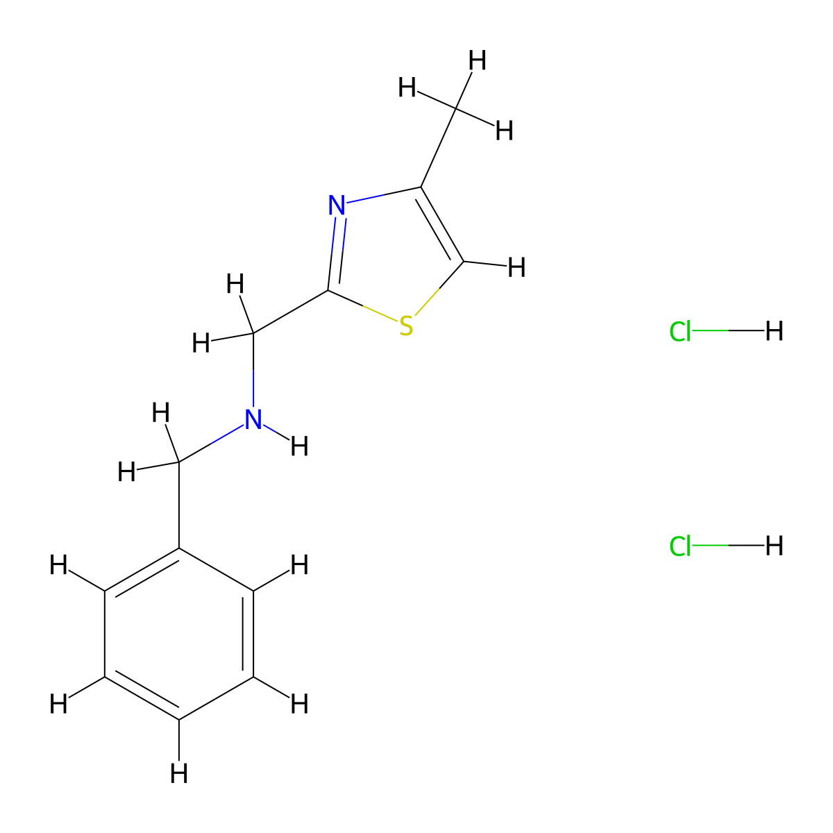 N-Benzyl-1-(4-methyl-1,3-thiazol-2-yl)methanaminedihydrochloride molecular structure, CAS 1332530-26-3