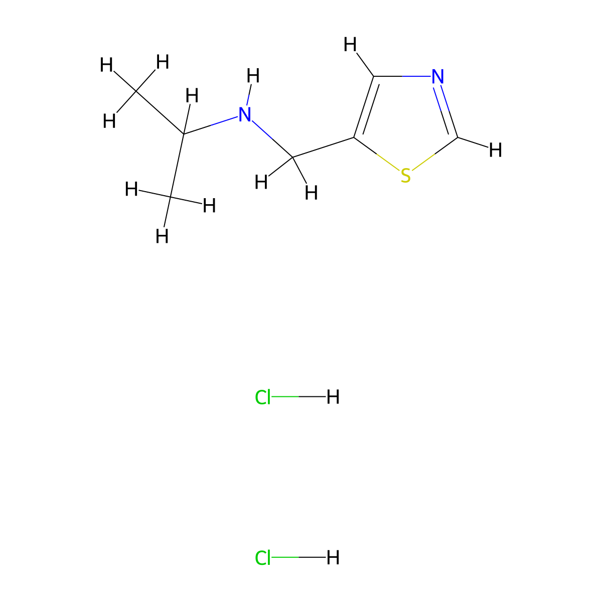N-(1,3-thiazol-5-ylmethyl)propan-2-amine dihydrochloride molecular structure, CAS 1332530-31-0