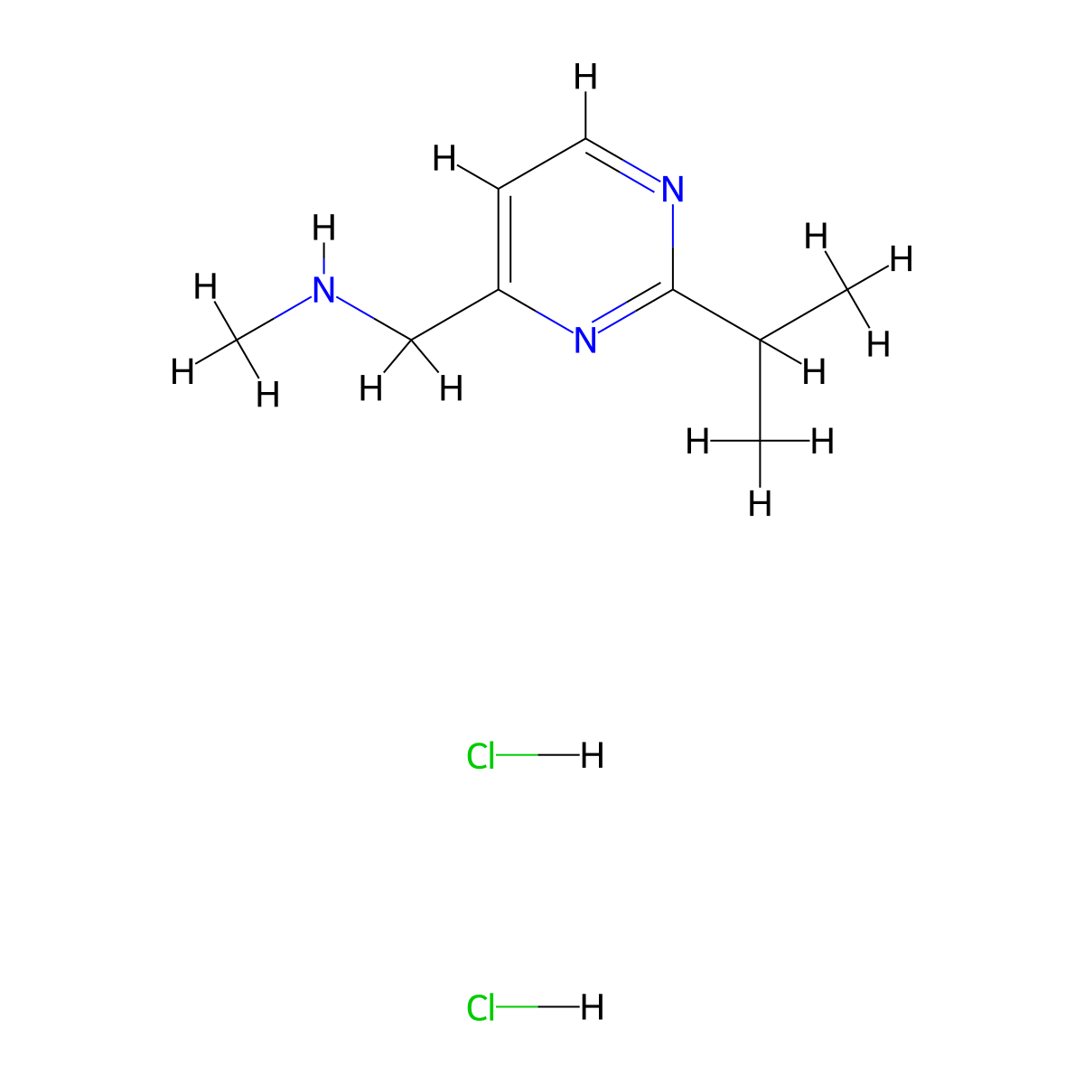 1-(2-Isopropylpyrimidin-4-yl)-N-methylmethanamine dihydrochloride molecular structure, CAS 1332530-37-6