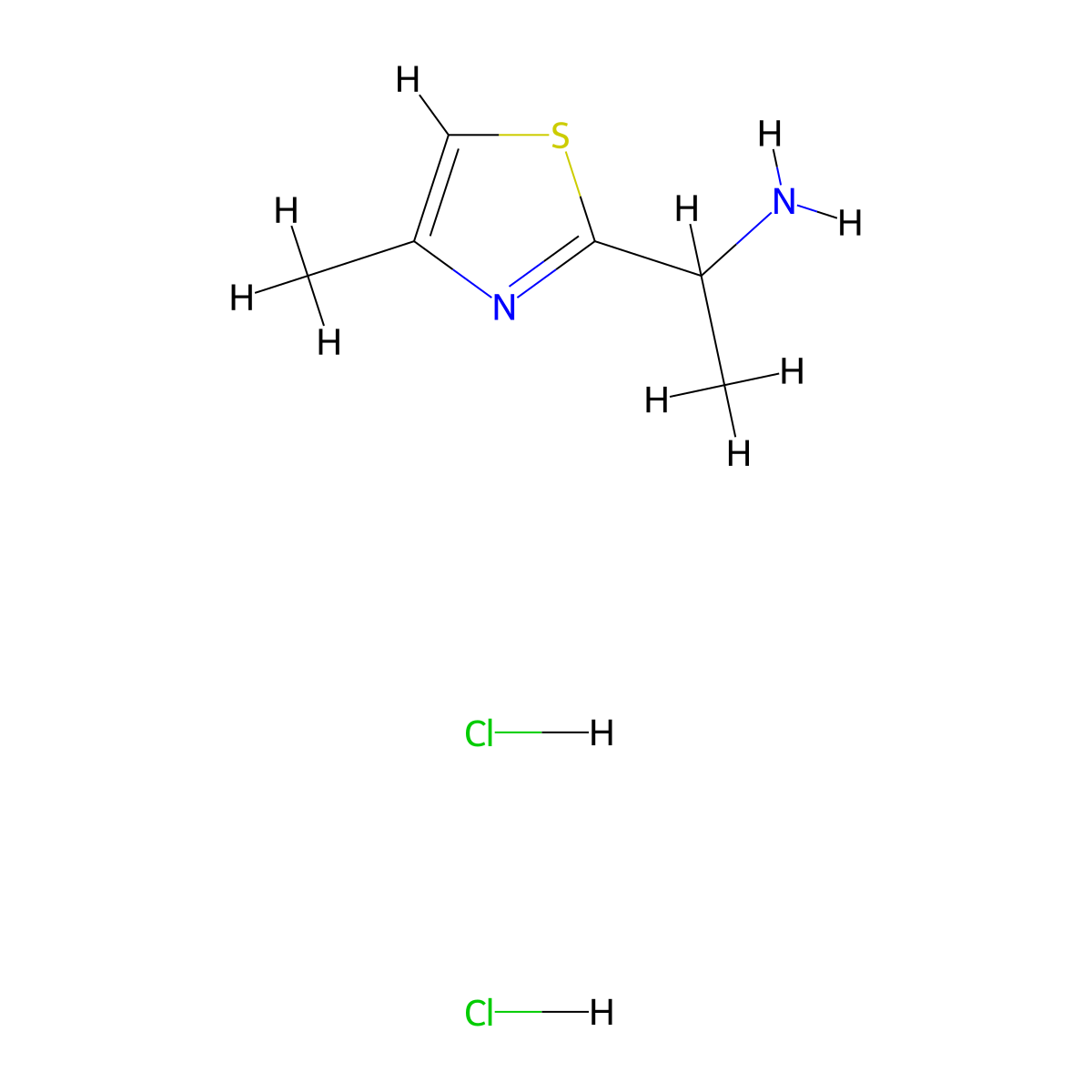 [1-(4-Methyl-1,3-thiazol-2-yl)ethyl]amine dihydrochloride molecular structure, CAS 1332530-42-3