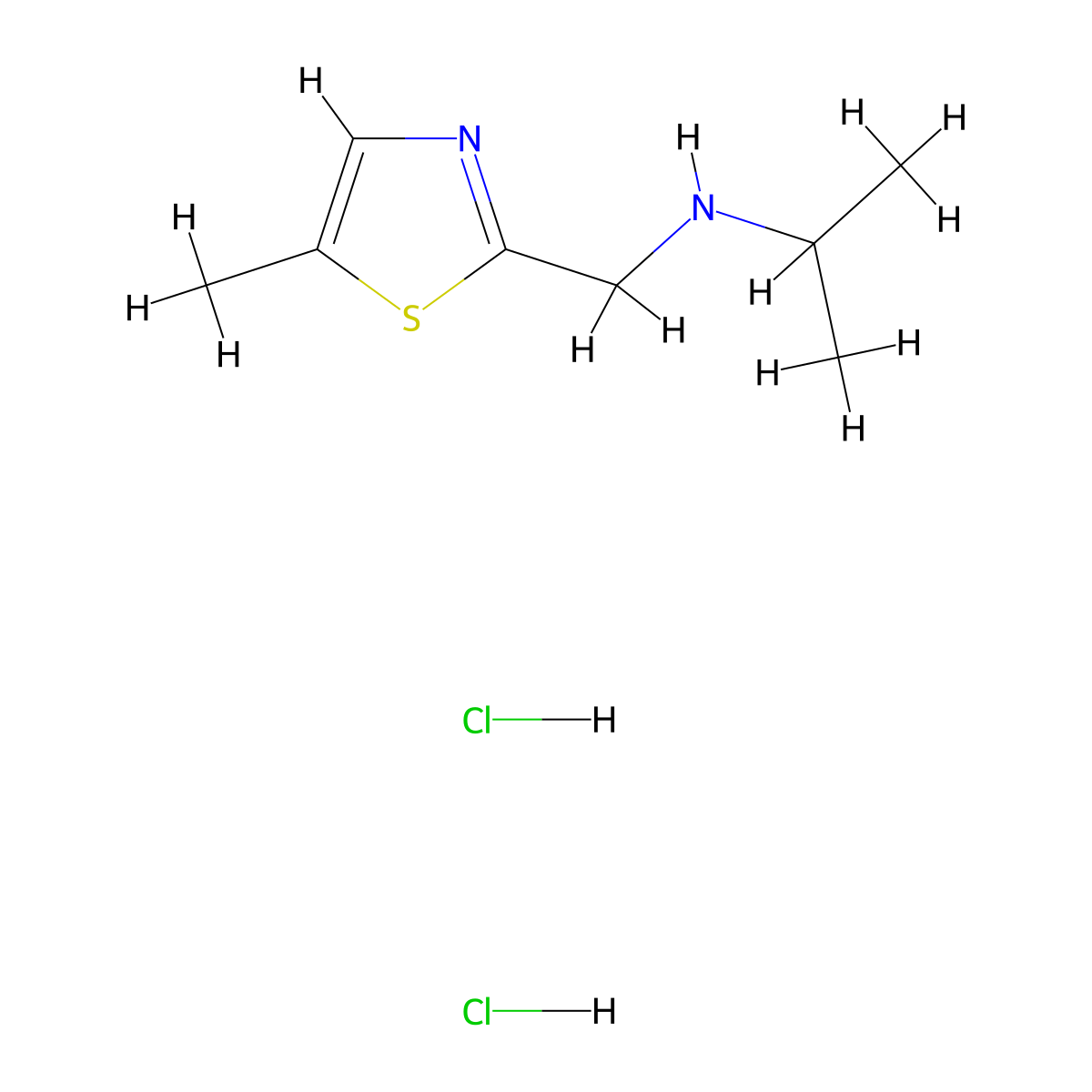 N-[(5-methyl-1,3-thiazol-2-yl)methyl]propan-2-amine dihydrochloride molecular structure, CAS 1332530-52-5