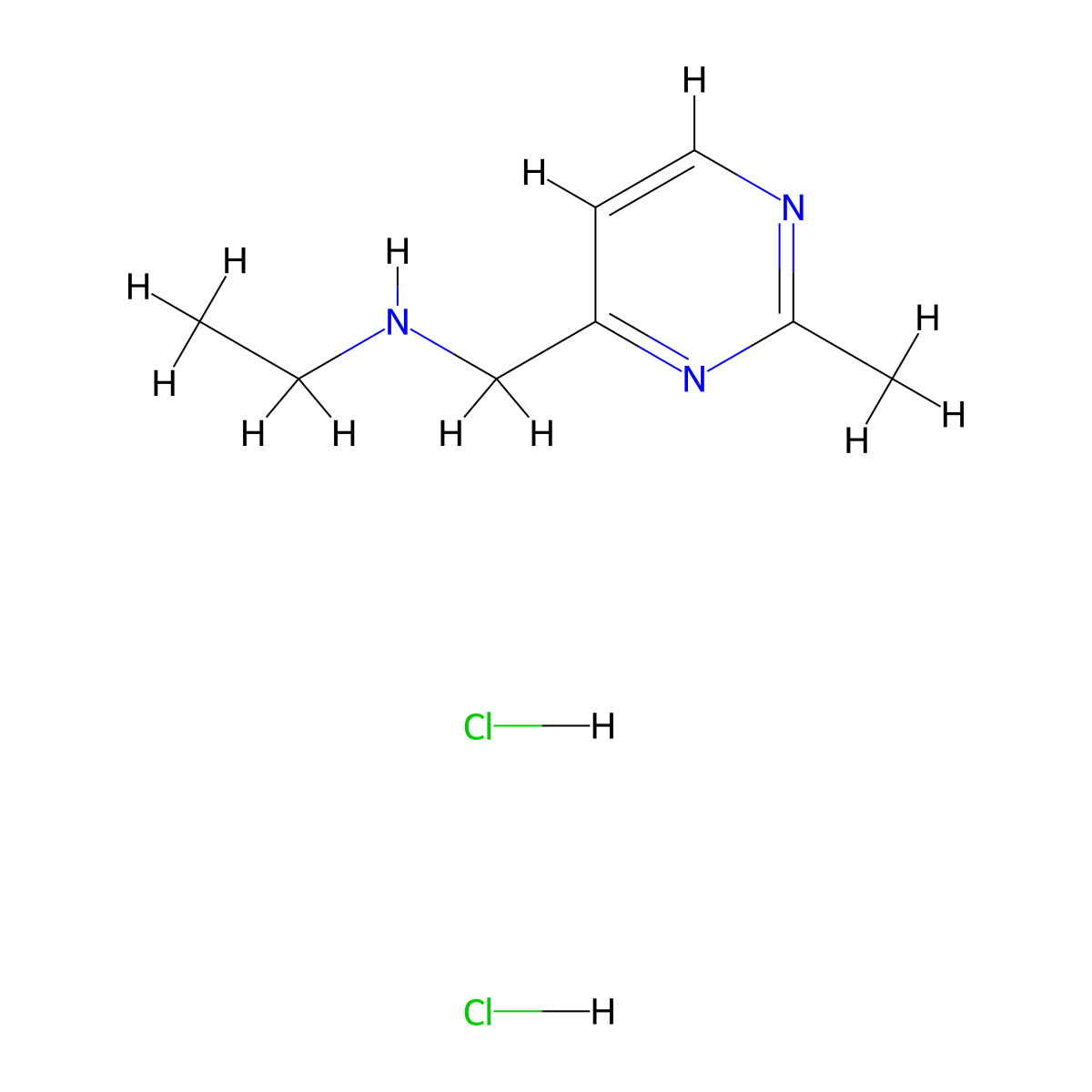 N-[(2-methylpyrimidin-4-yl)methyl]ethanamine dihydrochloride molecular structure, CAS 1332530-55-8