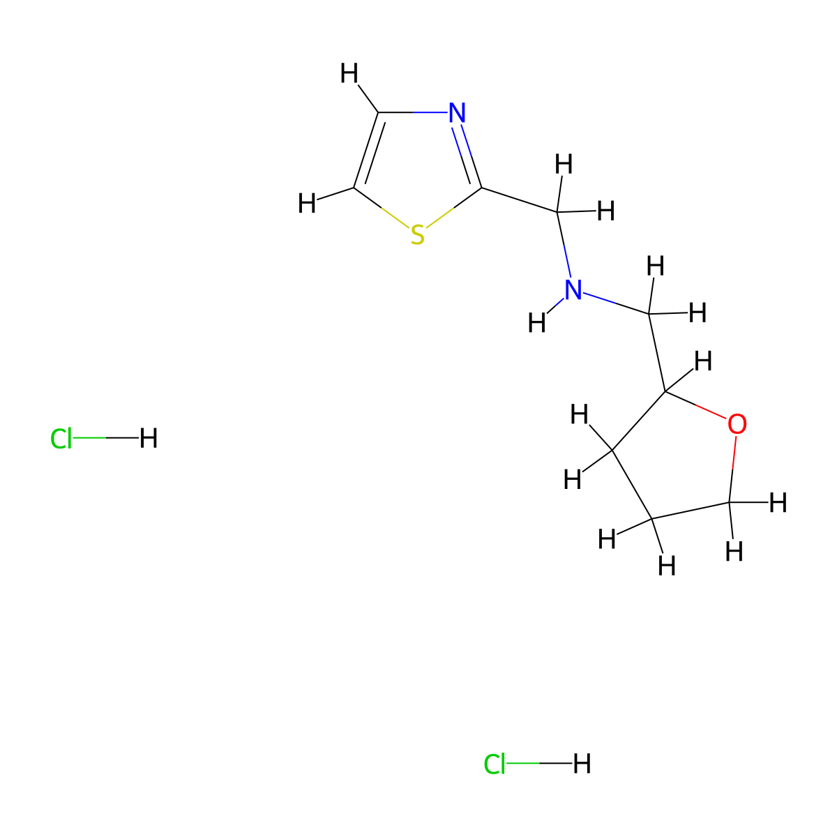 (Tetrahydrofuran-2-ylmethyl)(1,3-thiazol-2-ylmethyl)amine dihydrochloride molecular structure, CAS 1332530-56-9