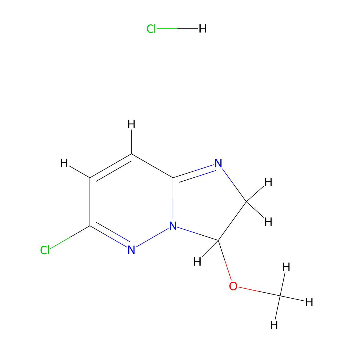 6-Chloro-3-methoxy-2,3-dihydroimidazo-[1,2-b]pyridazine hydrochloride molecular structure, CAS 1332530-62-7