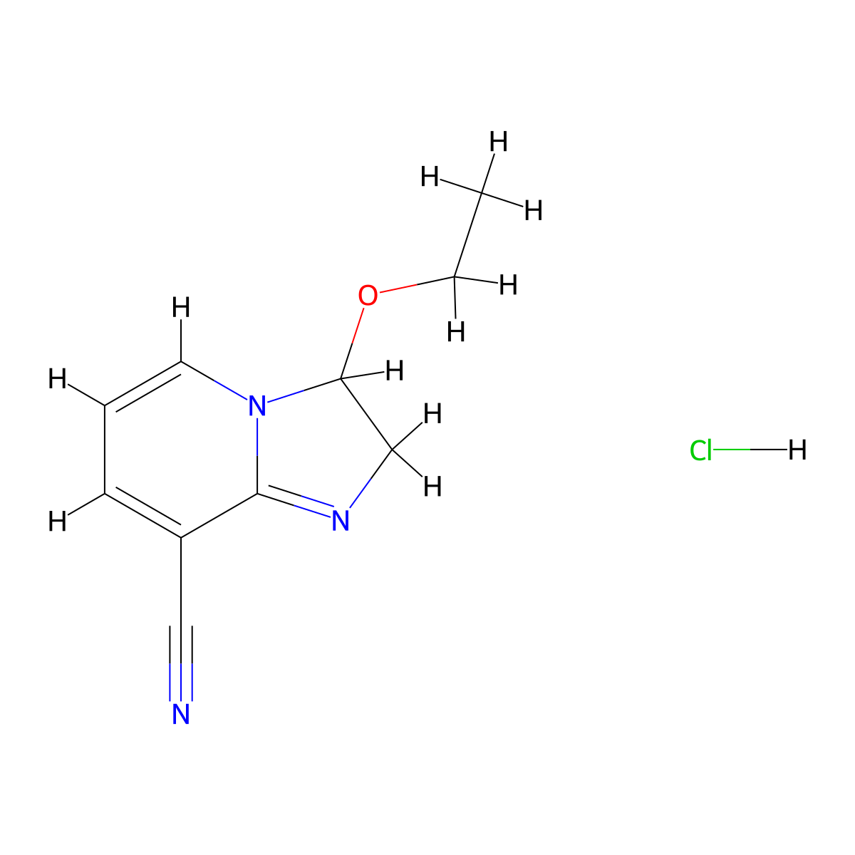 3-Ethoxy-2,3-dihydroimidazo[1,2-a]pyridine-8-carbonitrile hydrochloride molecular structure, CAS 1332530-63-8