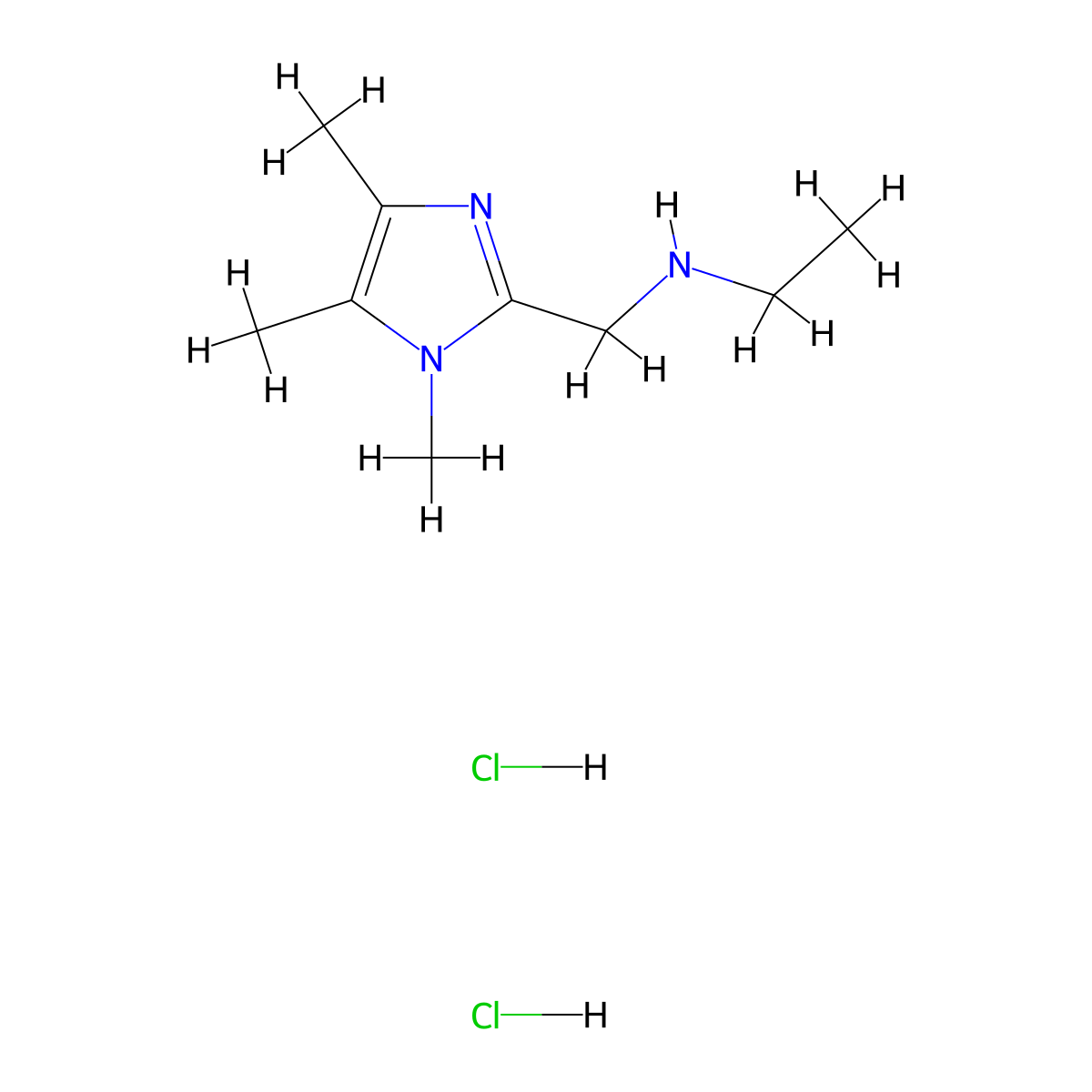 N-((1,4,5-Trimethyl-1H-imidazol-2-yl)methyl)ethanamine dihydrochloride molecular structure, CAS 1332530-64-9