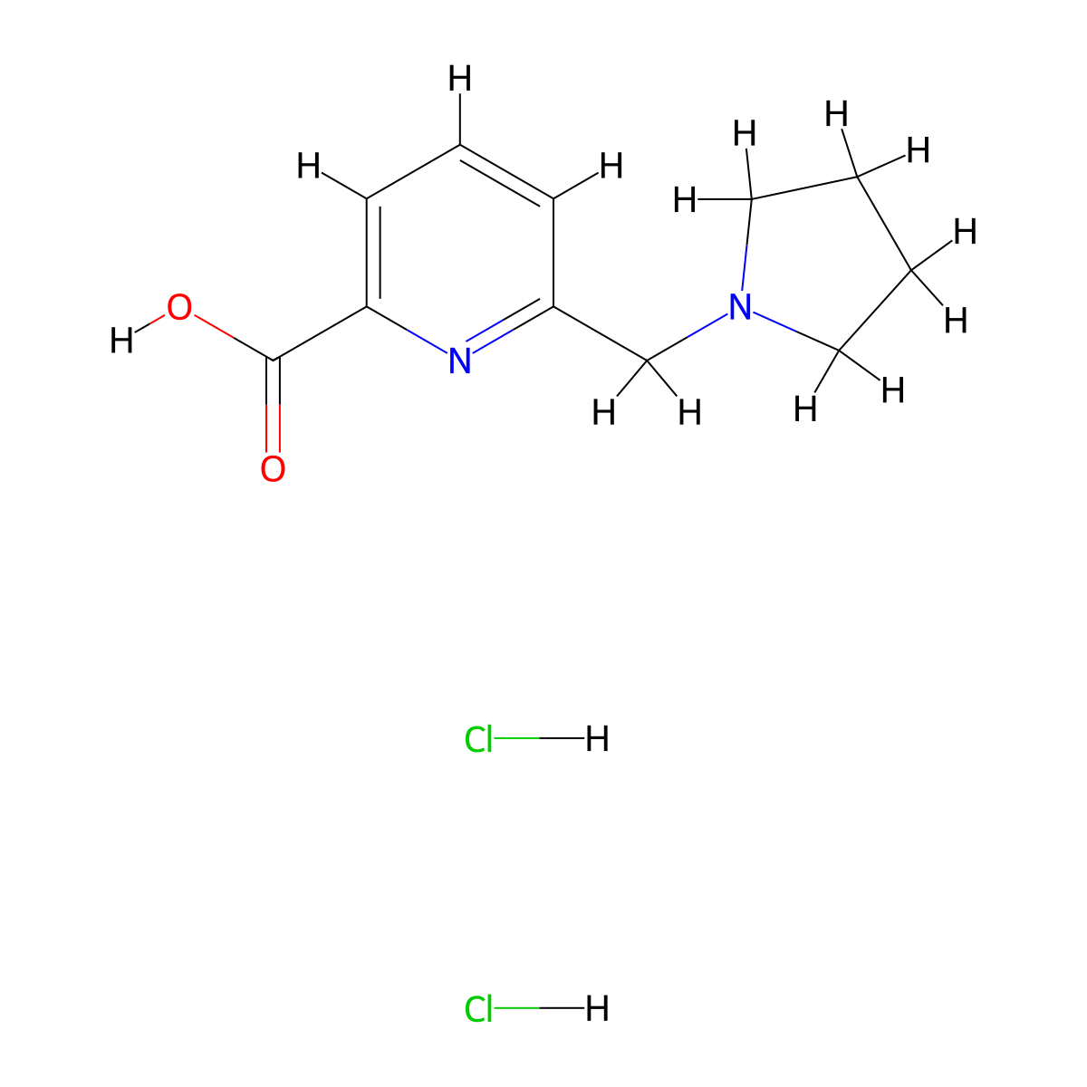 6-(Pyrrolidin-1-ylmethyl)pyridine-2-carboxylic acid dihydrochloride molecular structure, CAS 1332530-74-1