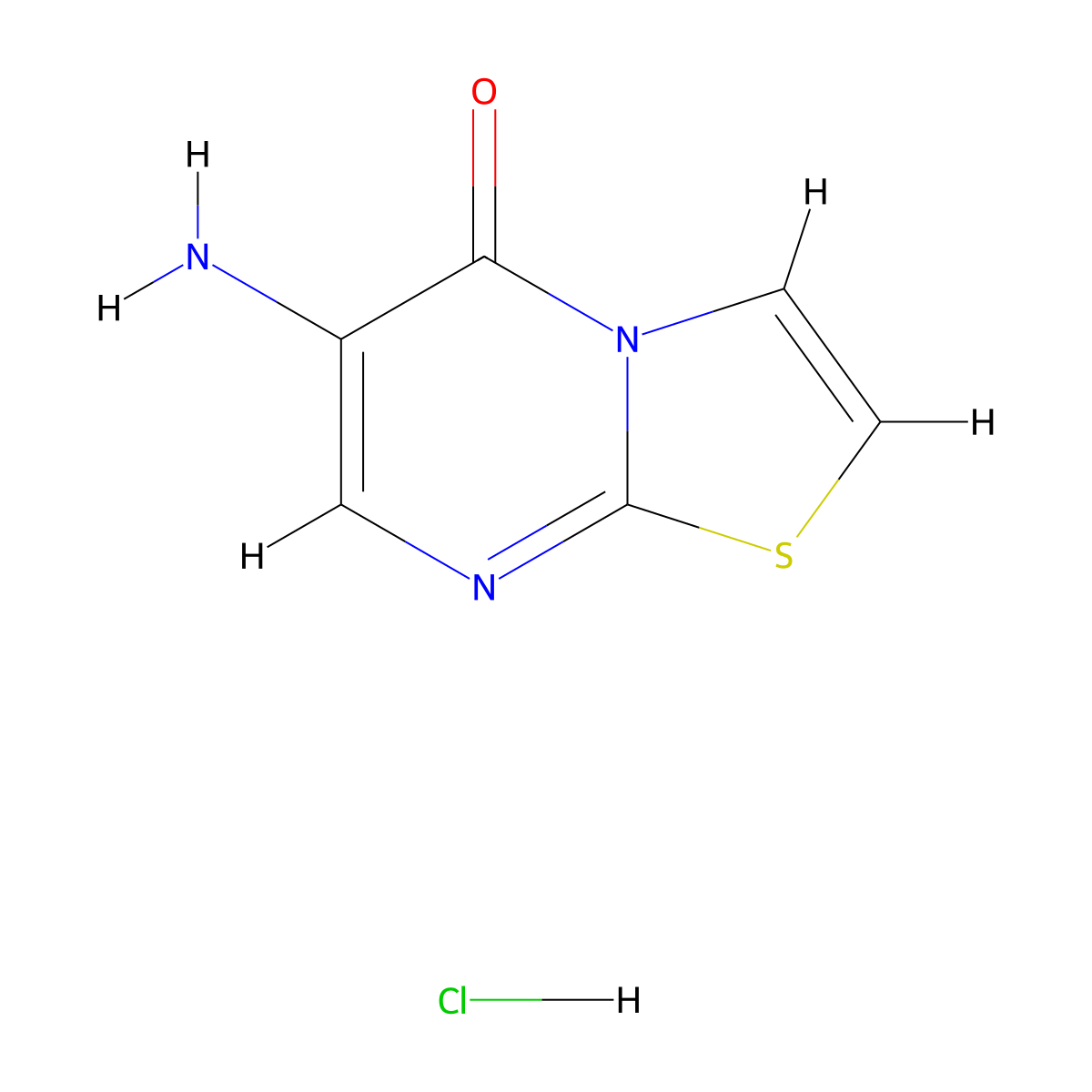 6-Amino-5H-thiazolo[3,2-a]pyrimidin-5-one hydrochloride molecular structure, CAS 1332530-93-4