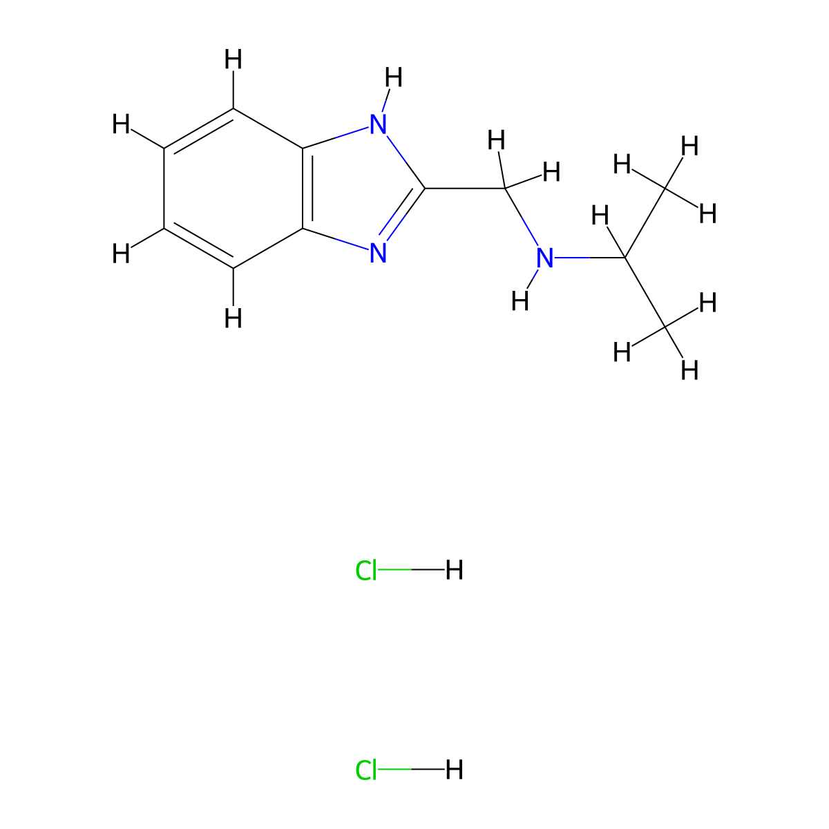 N-(1H-benzimidazol-2-ylmethyl)propan-2-amine dihydrochloride molecular structure, CAS 1332531-04-0