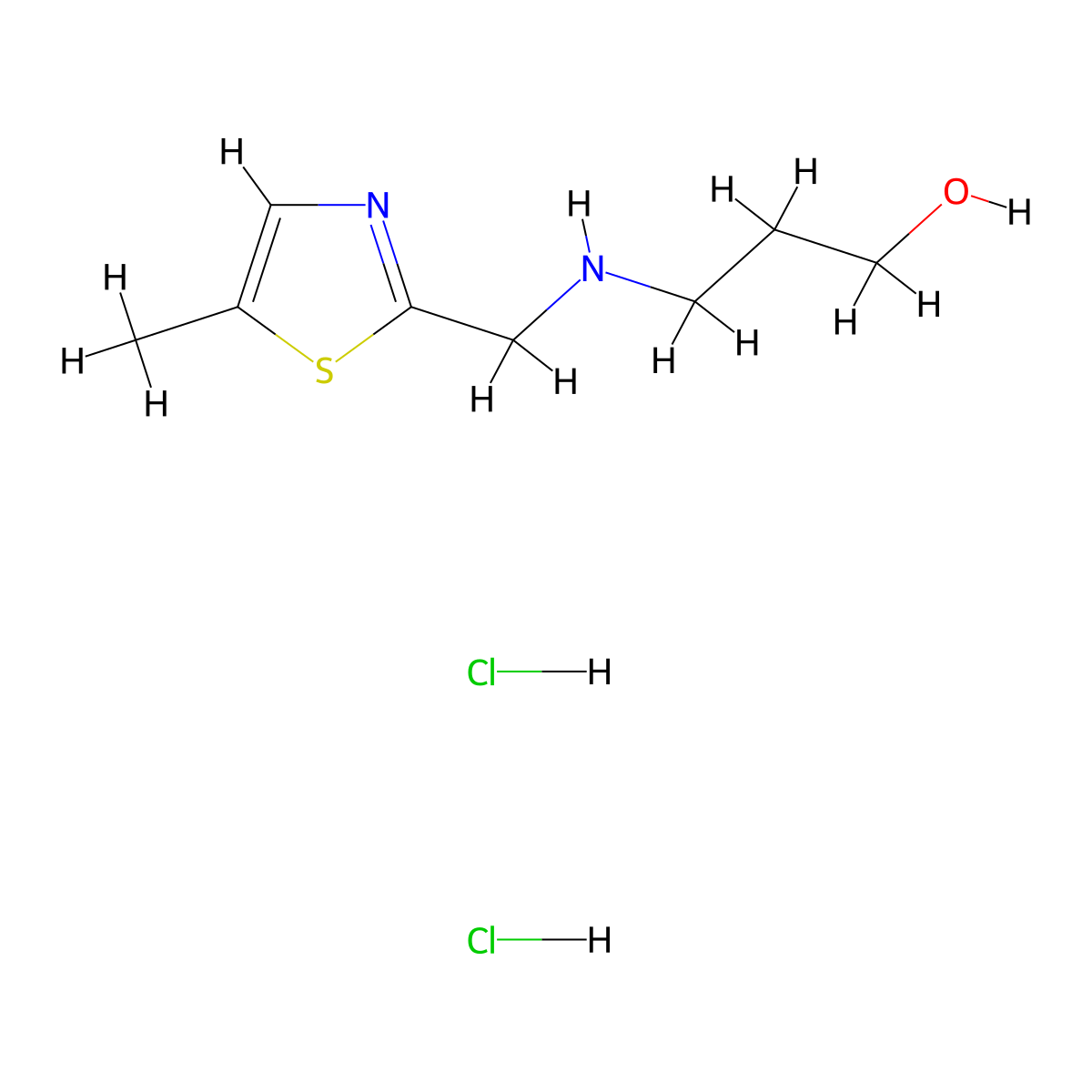 3-{[(5-Methyl-1,3-thiazol-2-yl)methyl]-amino}propan-1-ol dihydrochloride molecular structure, CAS 1332531-06-2