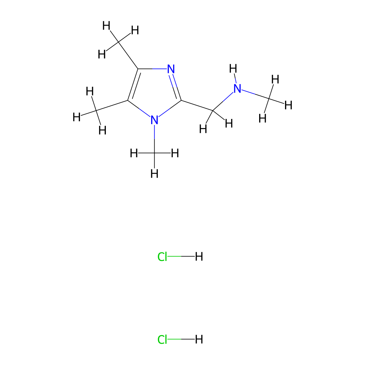 N-methyl-1-(1,4,5-trimethyl-1H-imidazol-2-yl)methanamine dihydrochloride molecular structure, CAS 1332531-08-4