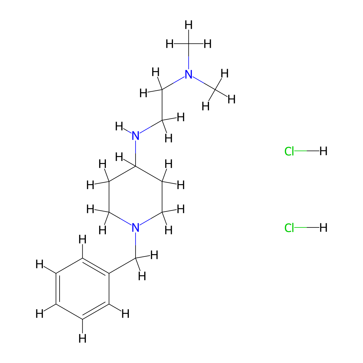 N'-(1-benzylpiperidin-4-yl)-N,N-dimethylethane-1,2-diamine dihydrochloride molecular structure, CAS 1332531-09-5