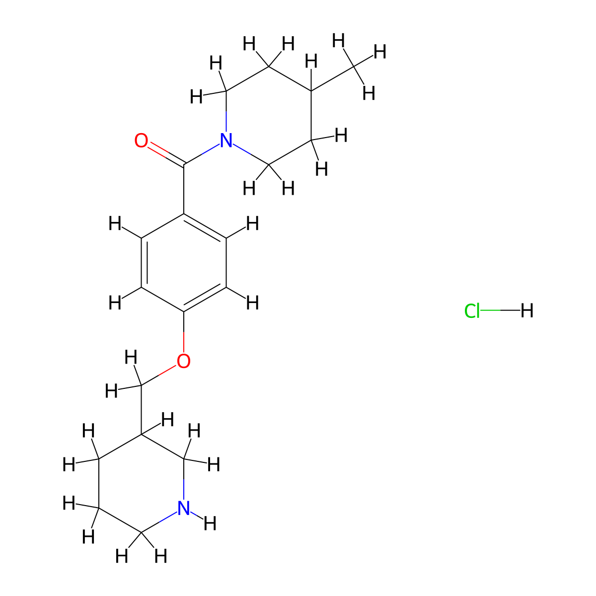 4-Methyl-1-[4-(piperidin-3-ylmethoxy)benzoyl]piperidine hydrochloride molecular structure, CAS 1332531-10-8