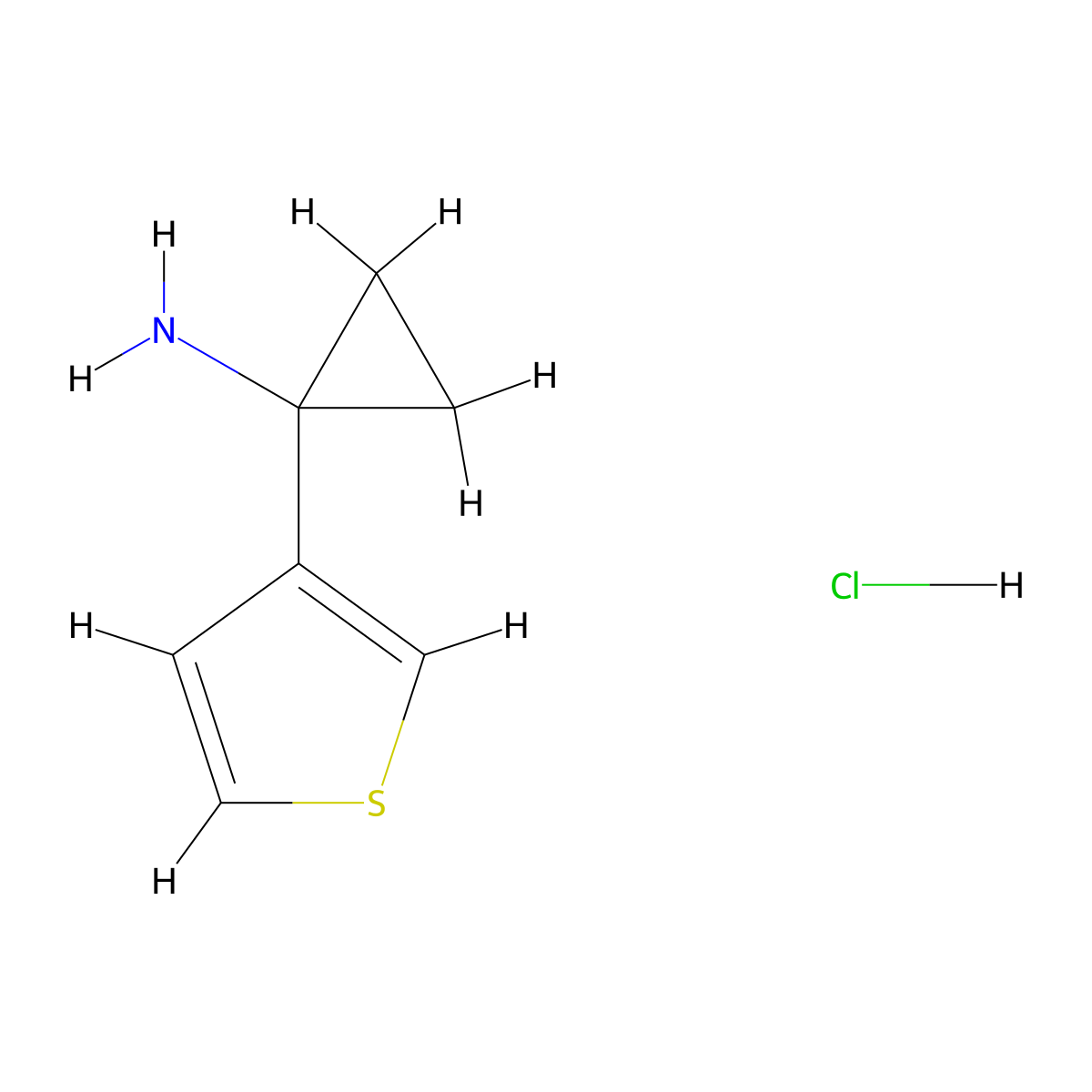 [1-(3-Thienyl)cyclopropyl]amine hydrochloride molecular structure, CAS 1332531-29-9