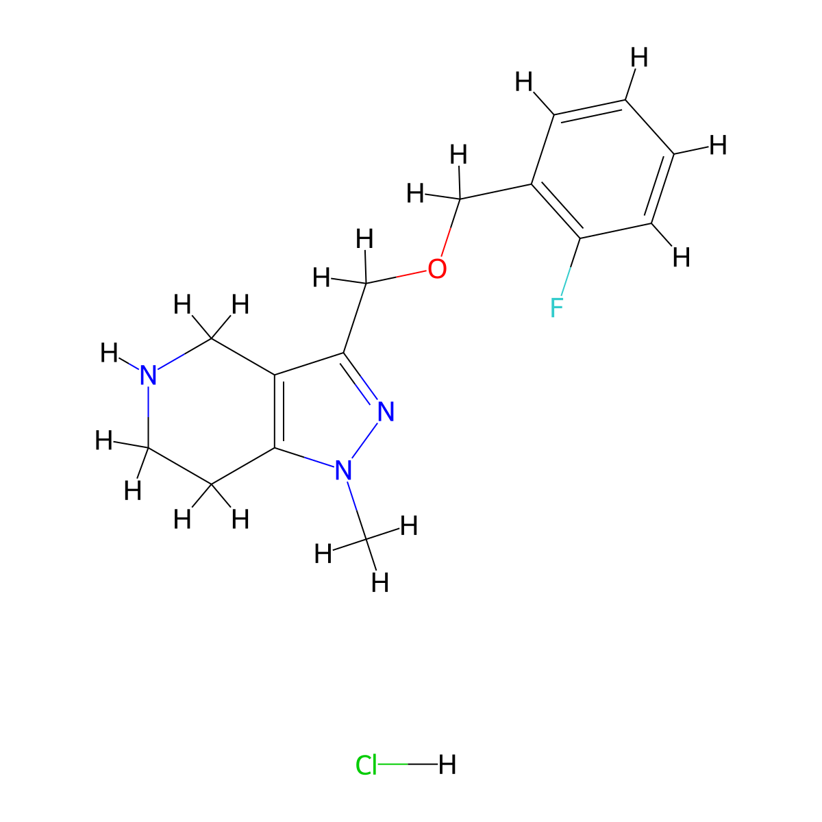 3-{[(2-fluorobenzyl)oxy]methyl}-1-methyl-4,5,6,7-tetrahydro-1H-pyrazolo[4,3-c]pyridine hydrochloride molecular structure, CAS 1332531-31-3