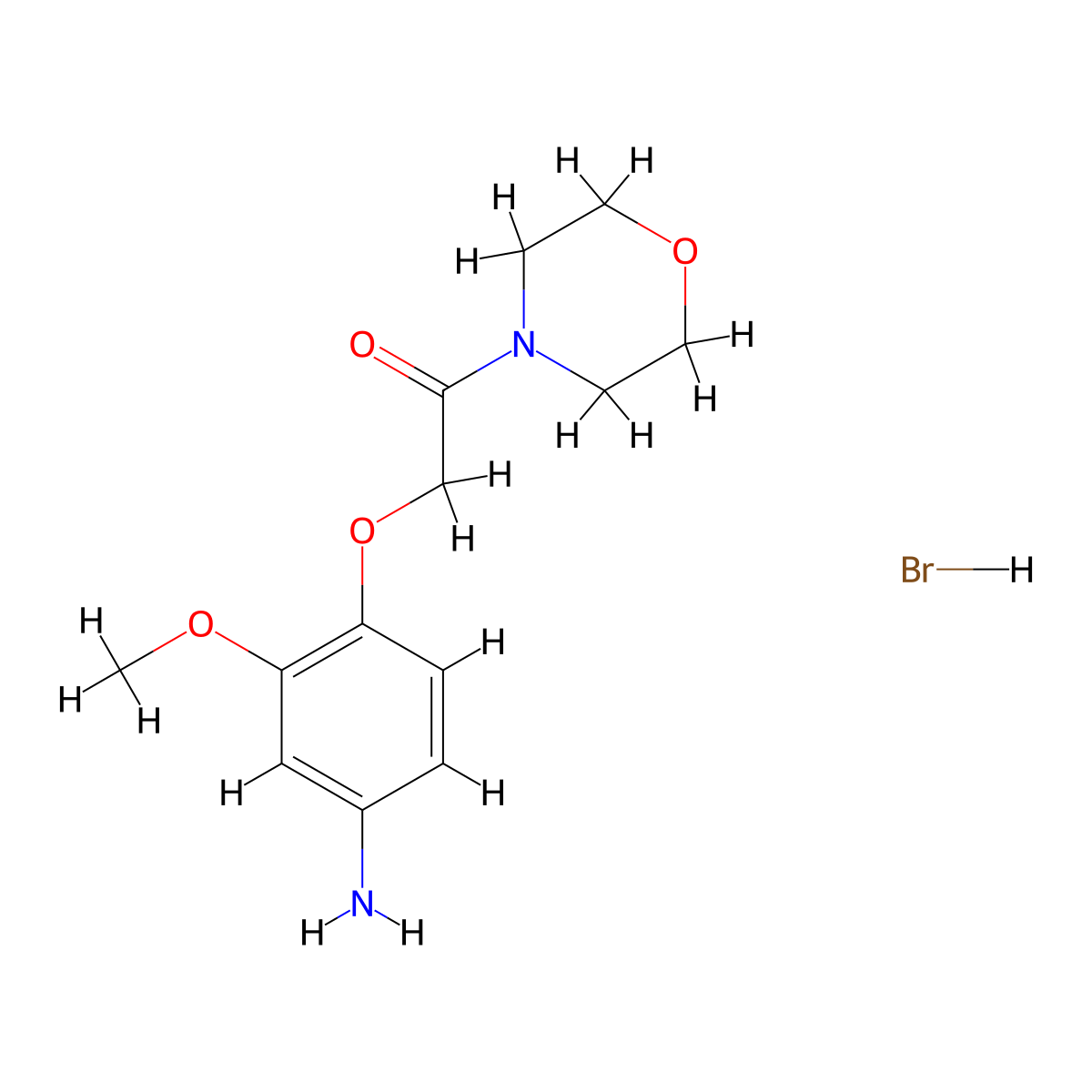 [3-Methoxy-4-(2-morpholin-4-yl-2-oxoethoxy)phenyl]amine hydrobromide molecular structure, CAS 1332531-36-8