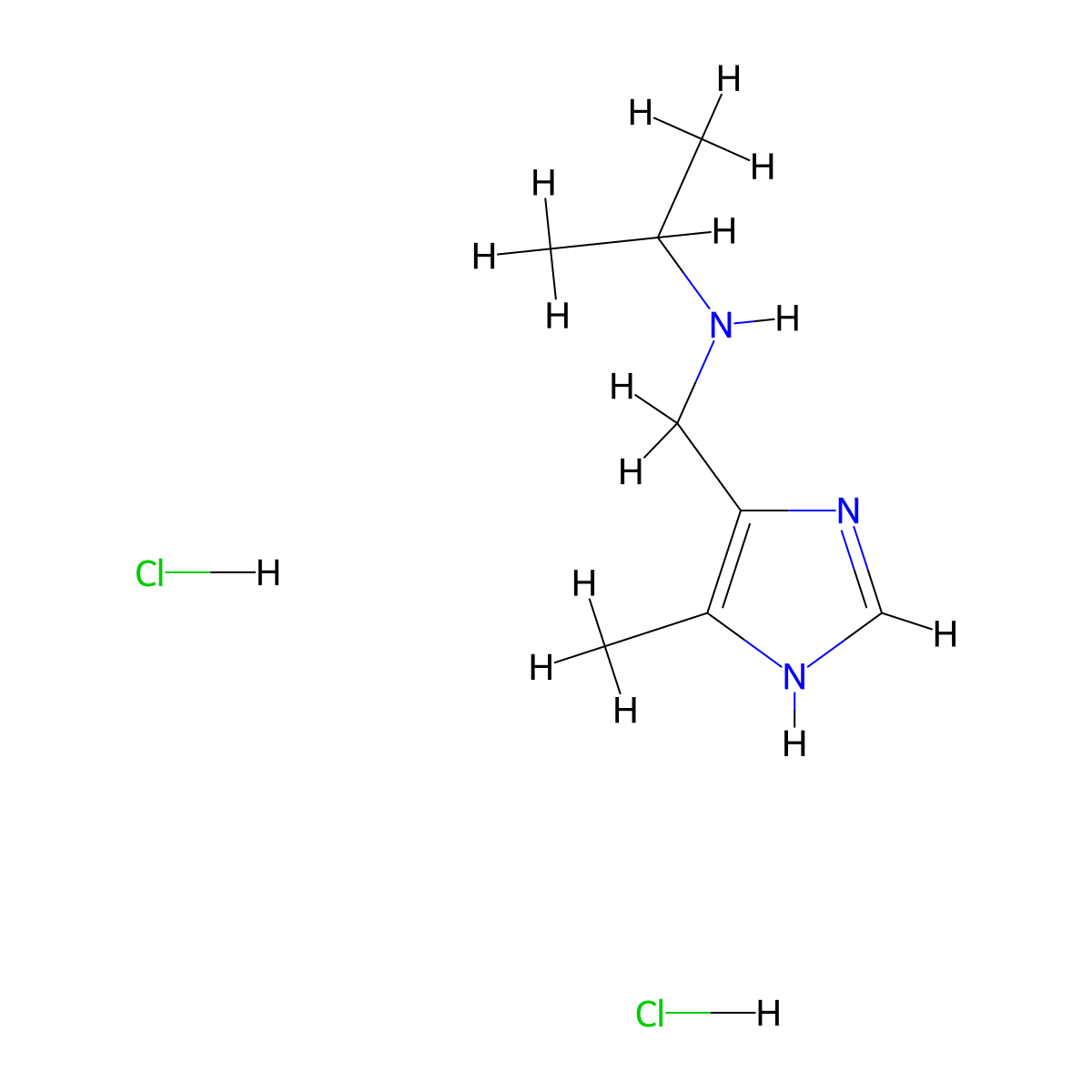 N-[(4-methyl-1H-imidazol-5-yl)methyl]propan-2-amine dihydrochloride molecular structure, CAS 1332531-51-7