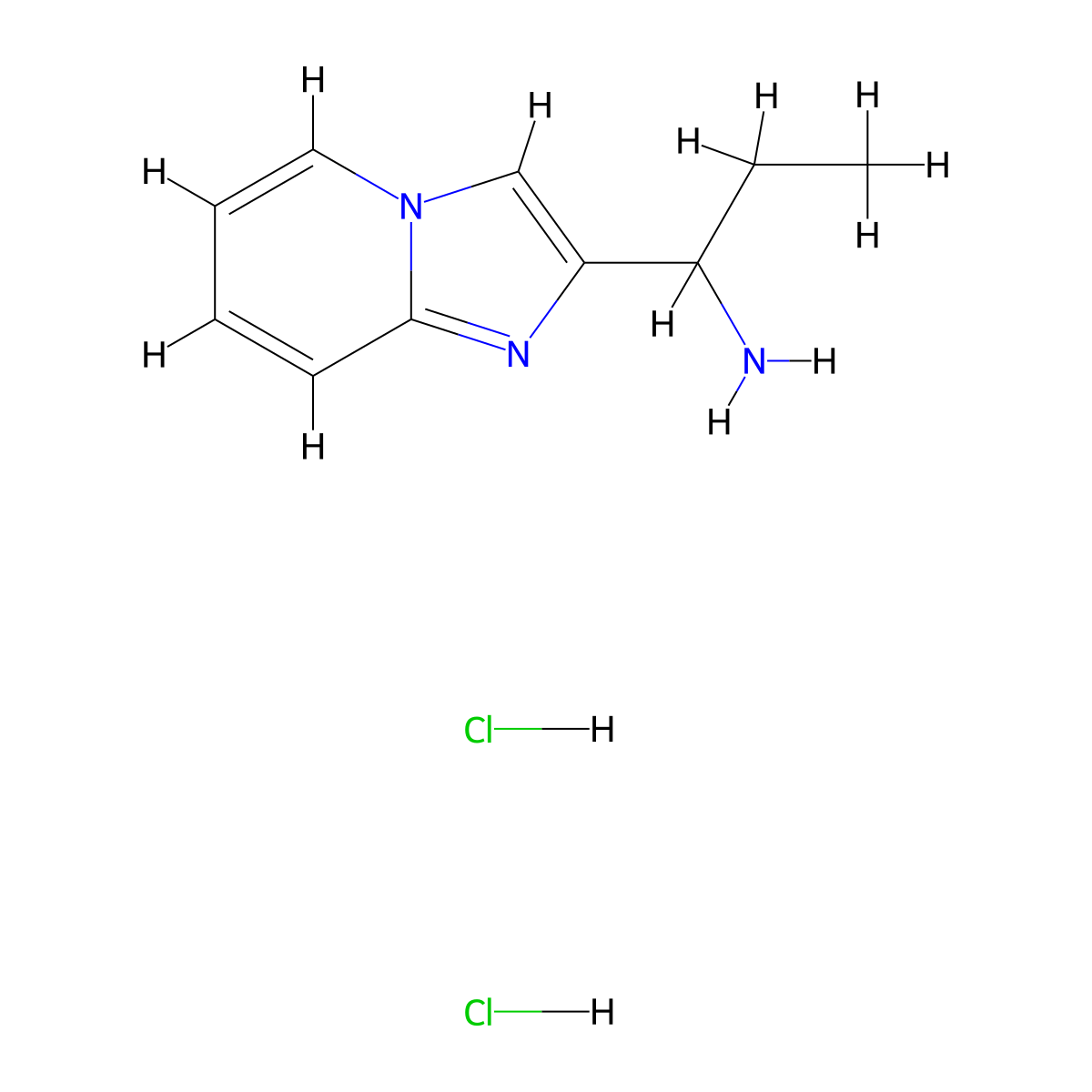 1-(Imidazo[1,2-a]pyridin-2-yl)propan-1-amine dihydrochloride molecular structure, CAS 1332531-52-8