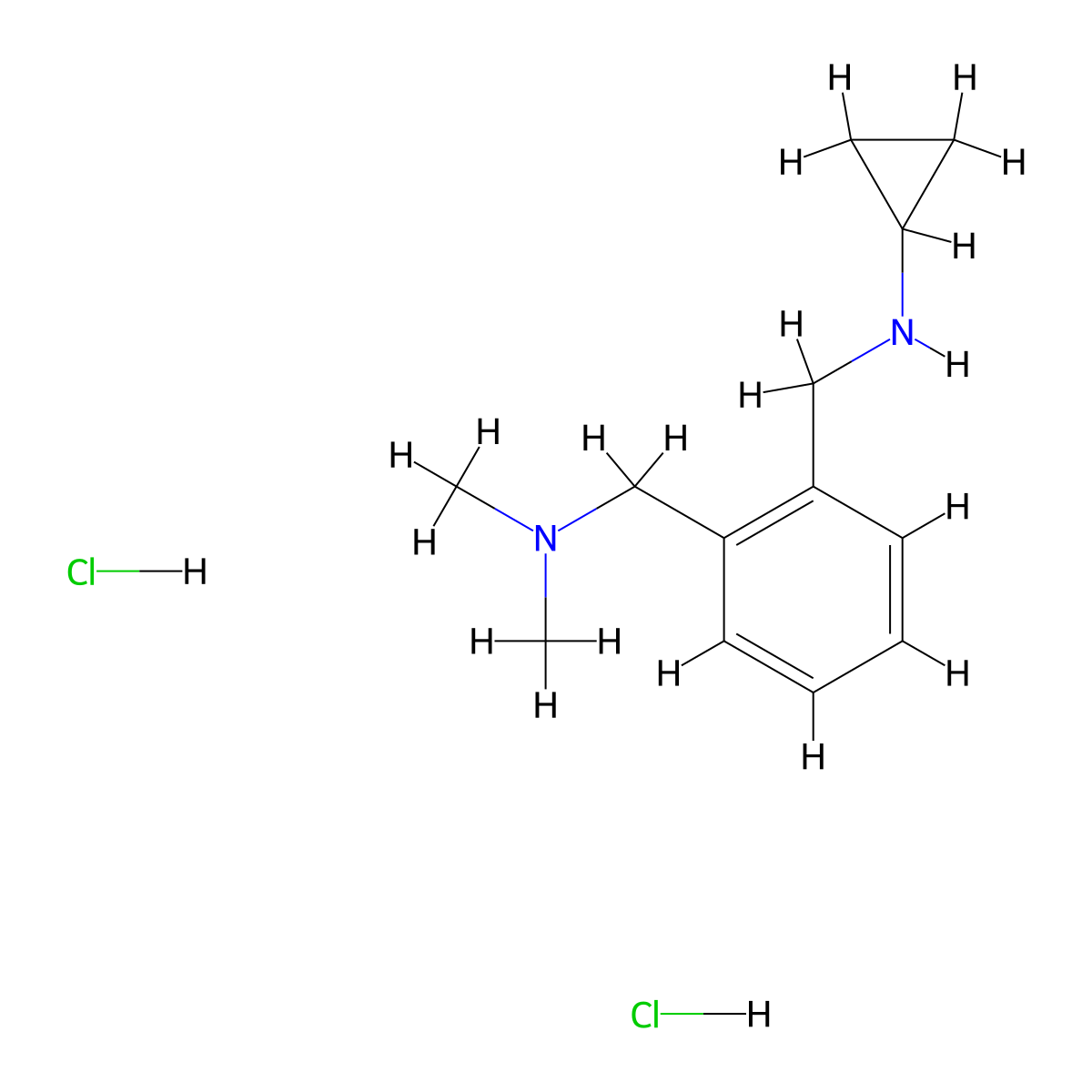 N-(2-((Dimethylamino)methyl)benzyl)cyclopropanamine dihydrochloride molecular structure, CAS 1332531-60-8