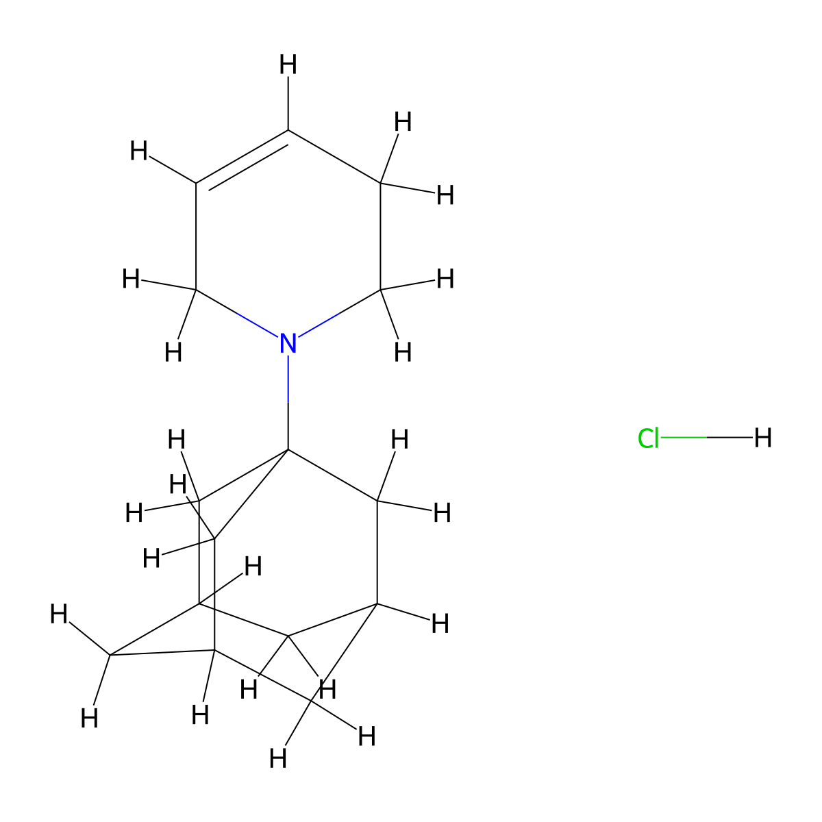 1-(1-Adamantyl)-1,2,3,6-tetrahydropyridine hydrochloride molecular structure, CAS 1332531-65-3