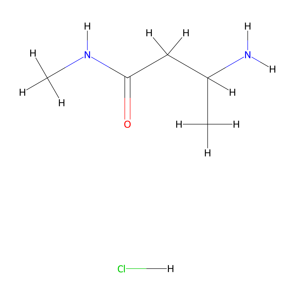 3-amino-N-methylbutanamide hydrochloride molecular structure, CAS 1332531-66-4