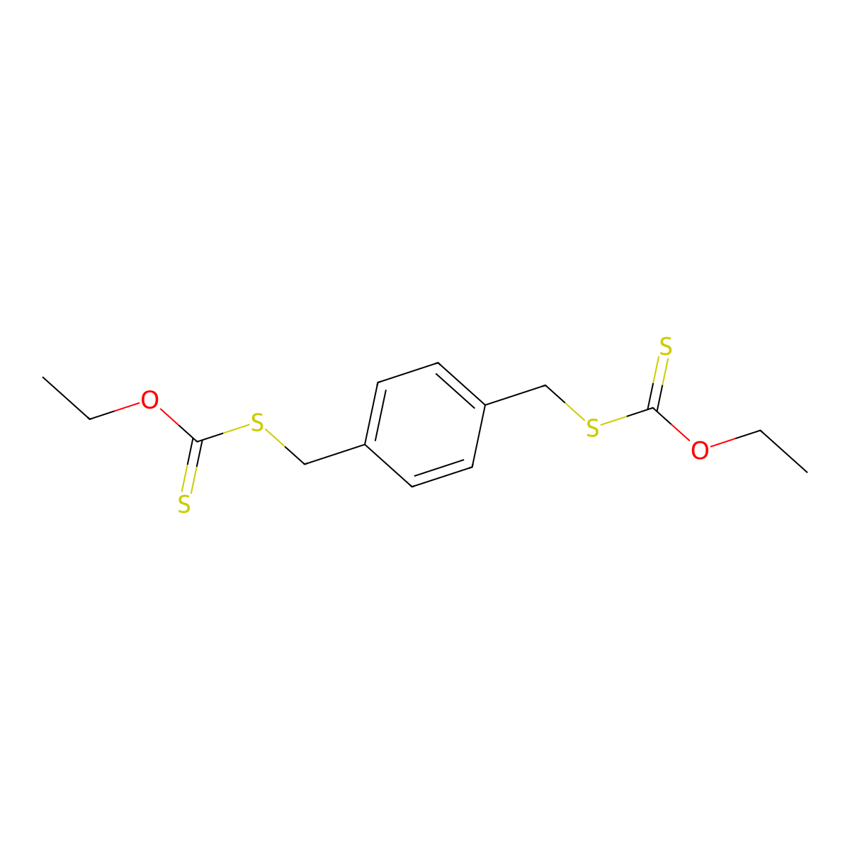 1,4-Bis[[(ethoxycarbonothioyl)thio]methyl]benzene molecular structure, CAS 133256-15-2