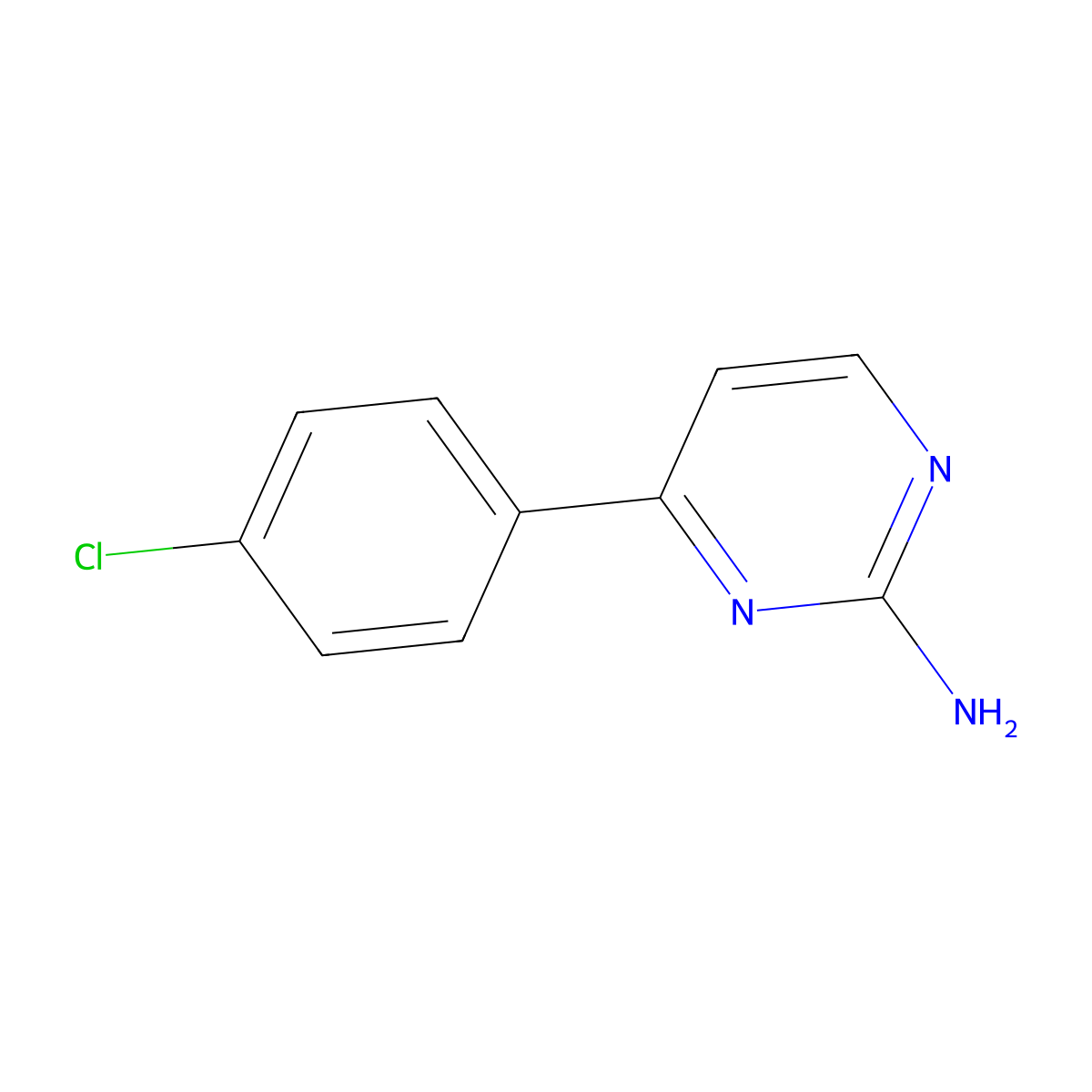 4-(4-Chlorophenyl)pyrimidin-2-amine molecular structure, CAS 133256-51-6