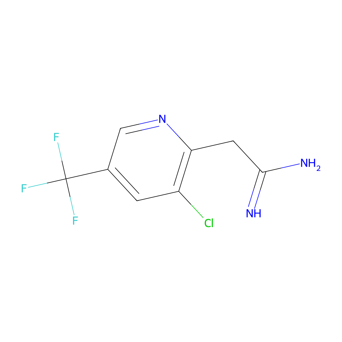 2-(3-Chloro-5-(trifluoromethyl)pyridin-2-yl)acetimidamide molecular structure, CAS 1332568-15-6