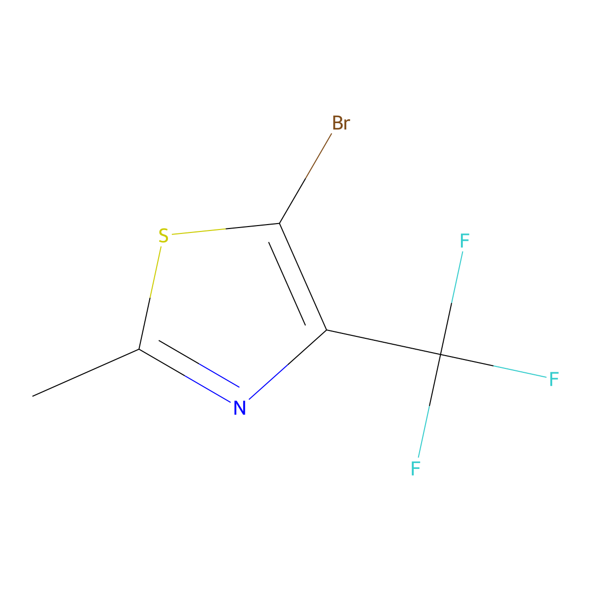 5-Bromo-2-methyl-4-(trifluoromethyl)-1,3-thiazole molecular structure, CAS 1332568-19-0