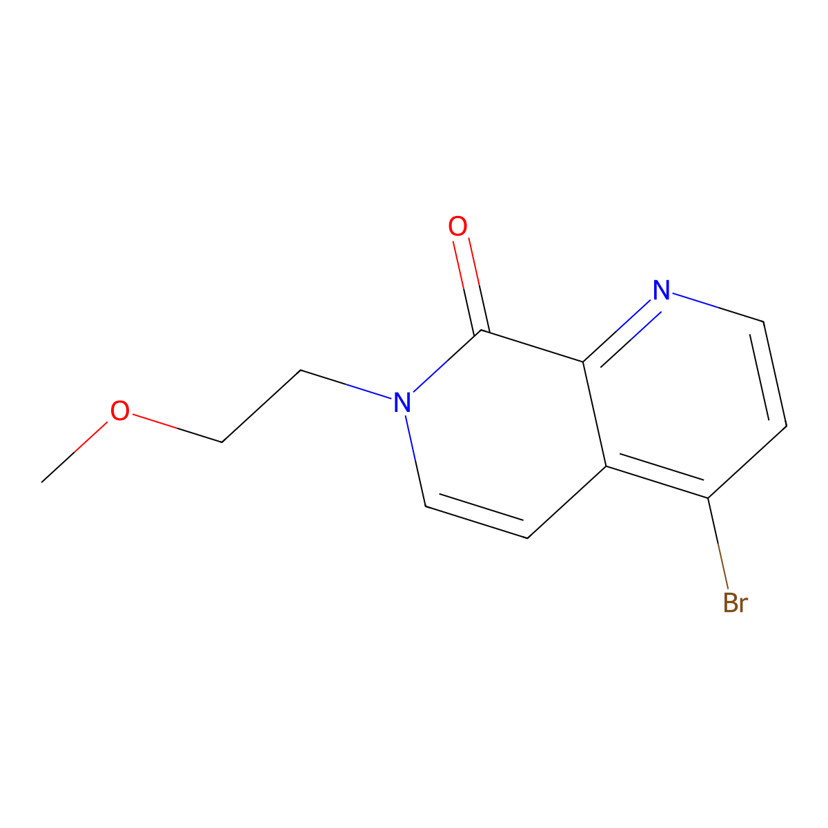 4-Bromo-7-(2-methoxyethyl)-1,7-naphthyridin-8(7H)-one molecular structure, CAS 1332576-09-6