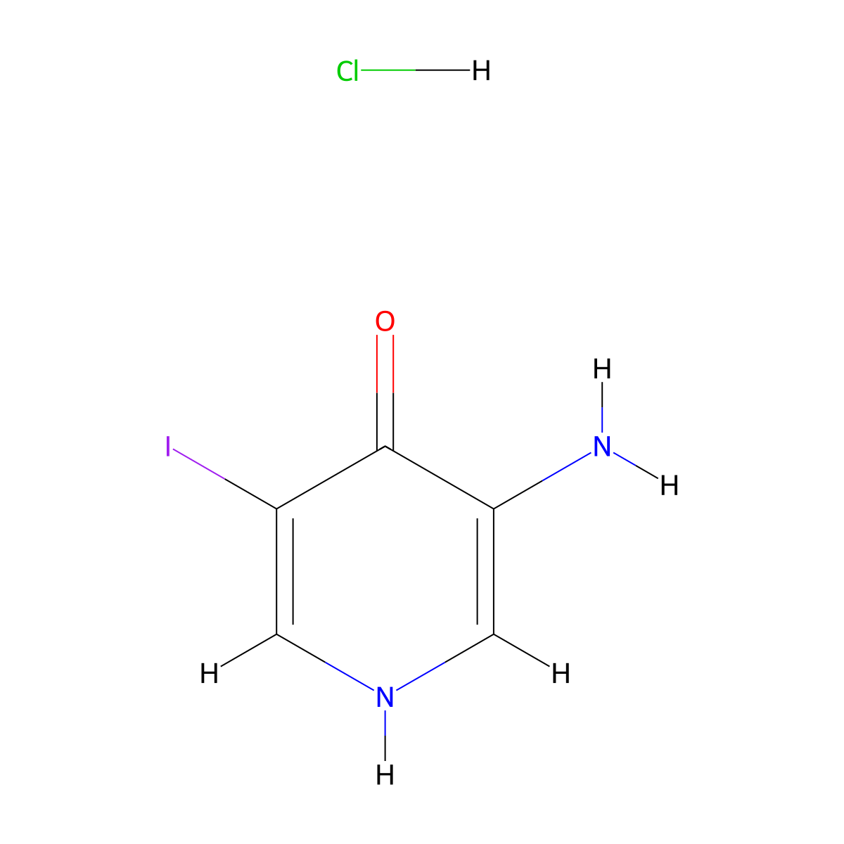 3-Amino-5-iodopyridin-4-ol hydrochloride molecular structure, CAS 1332581-59-5
