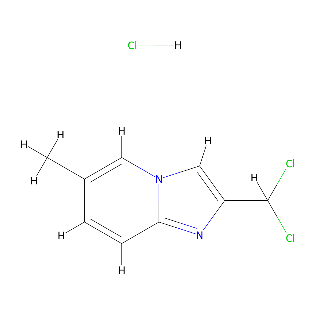 2-(Dichloromethyl)-6-methylimidazo[1,2-a]pyridine hydrochloride molecular structure, CAS 1332584-37-8