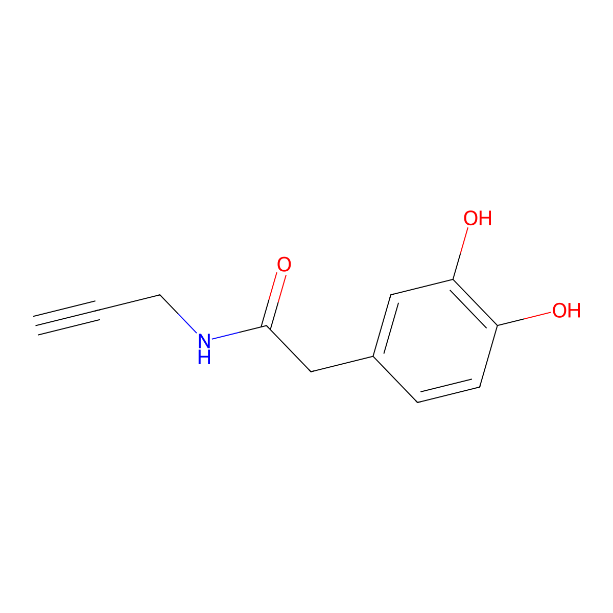 2-(3,4-Dihydroxyphenyl)-N-(prop-2-YN-1-YL)acetamide molecular structure, CAS 1332585-62-2
