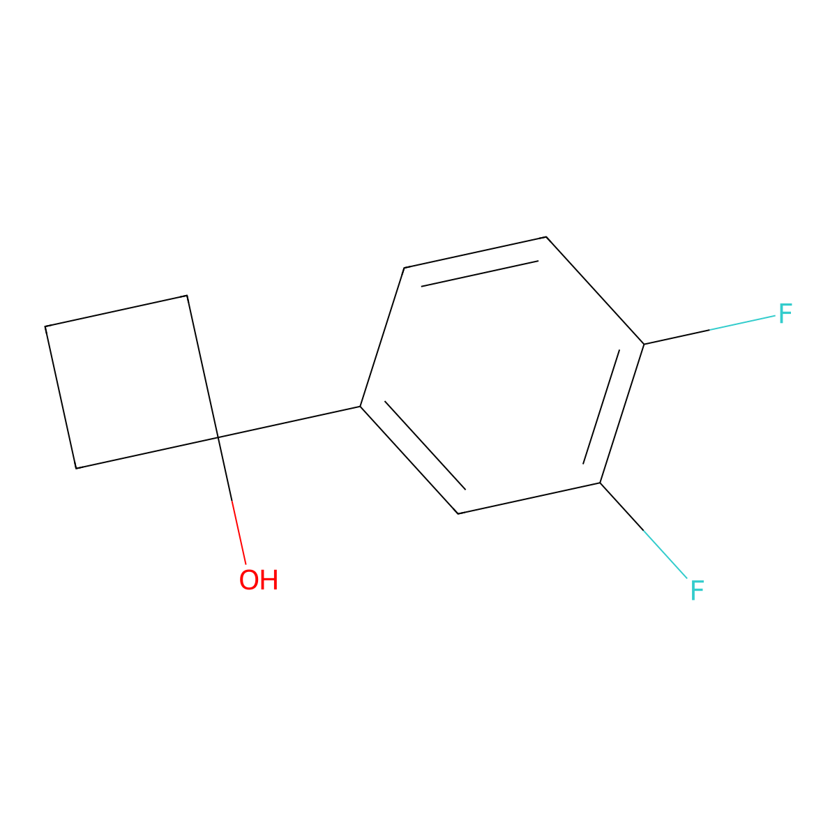 1-(3,4-Difluorophenyl)cyclobutanol molecular structure, CAS 1332590-63-2