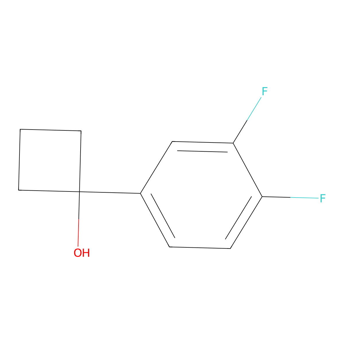 1-(3,4-Difluorophenyl)cyclobutanol molecular structure, CAS 1332590-63-2