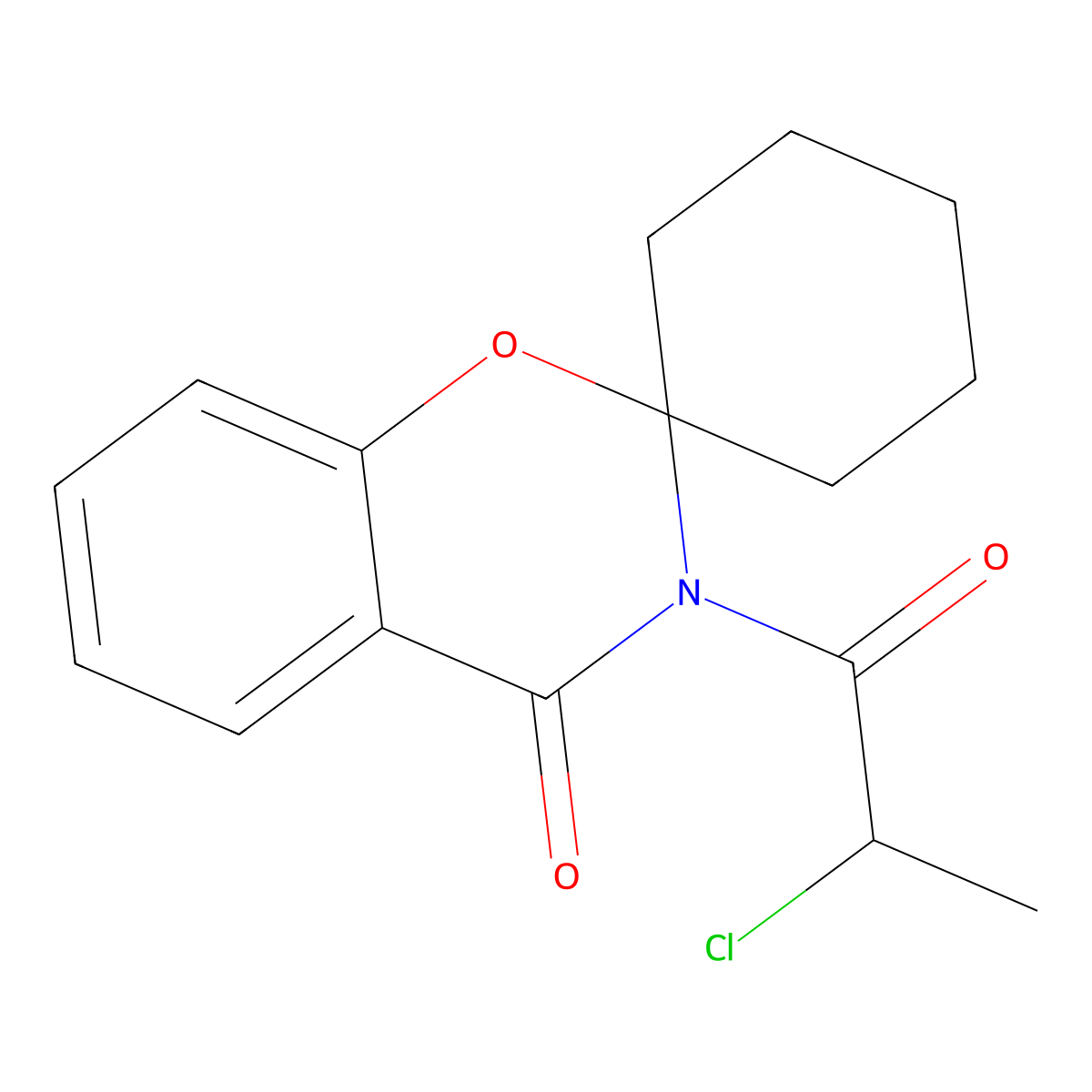 3-(2-Chloropropanoyl)spiro[benzo[e][1,3]oxazine-2,1'-cyclohexan]-4(3H)-one molecular structure, CAS 1332594-11-2