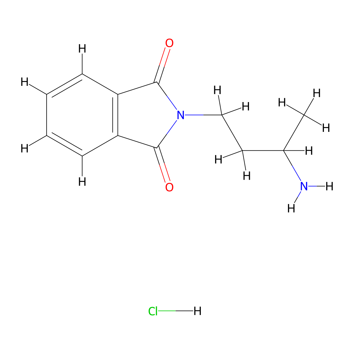 2-(3-Aminobutyl)isoindoline-1,3-dione hydrochloride molecular structure, CAS 1332598-52-3