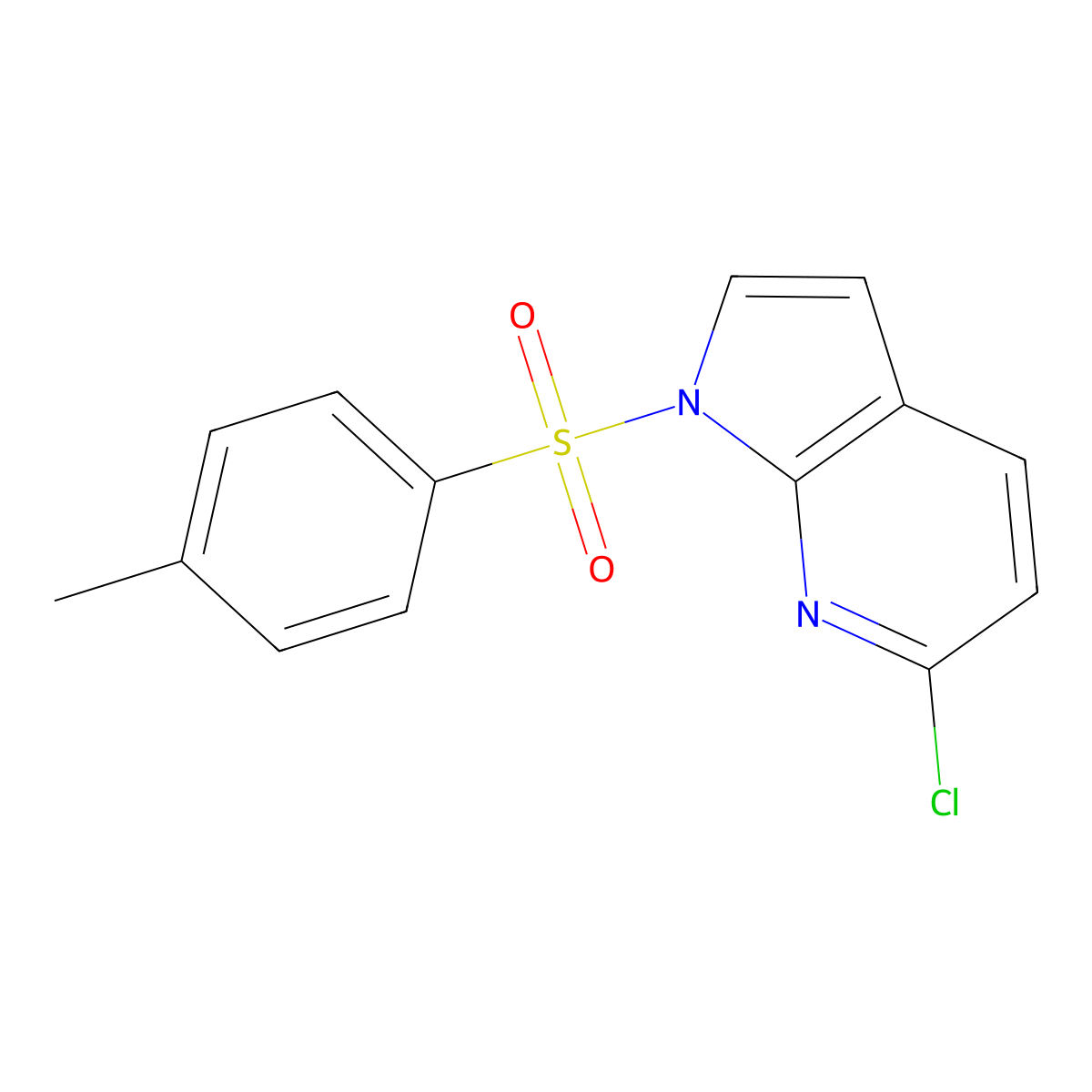 6-Chloro-1-tosyl-1H-pyrrolo[2,3-b]pyridine molecular structure, CAS 1332605-39-6
