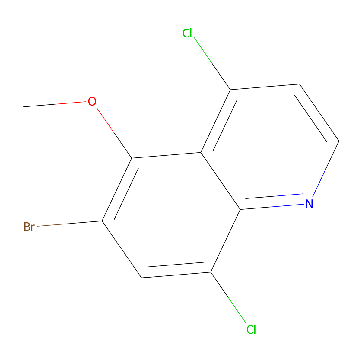 6-Bromo-4,8-dichloro-5-methoxyquinoline molecular structure, CAS 1332608-63-5