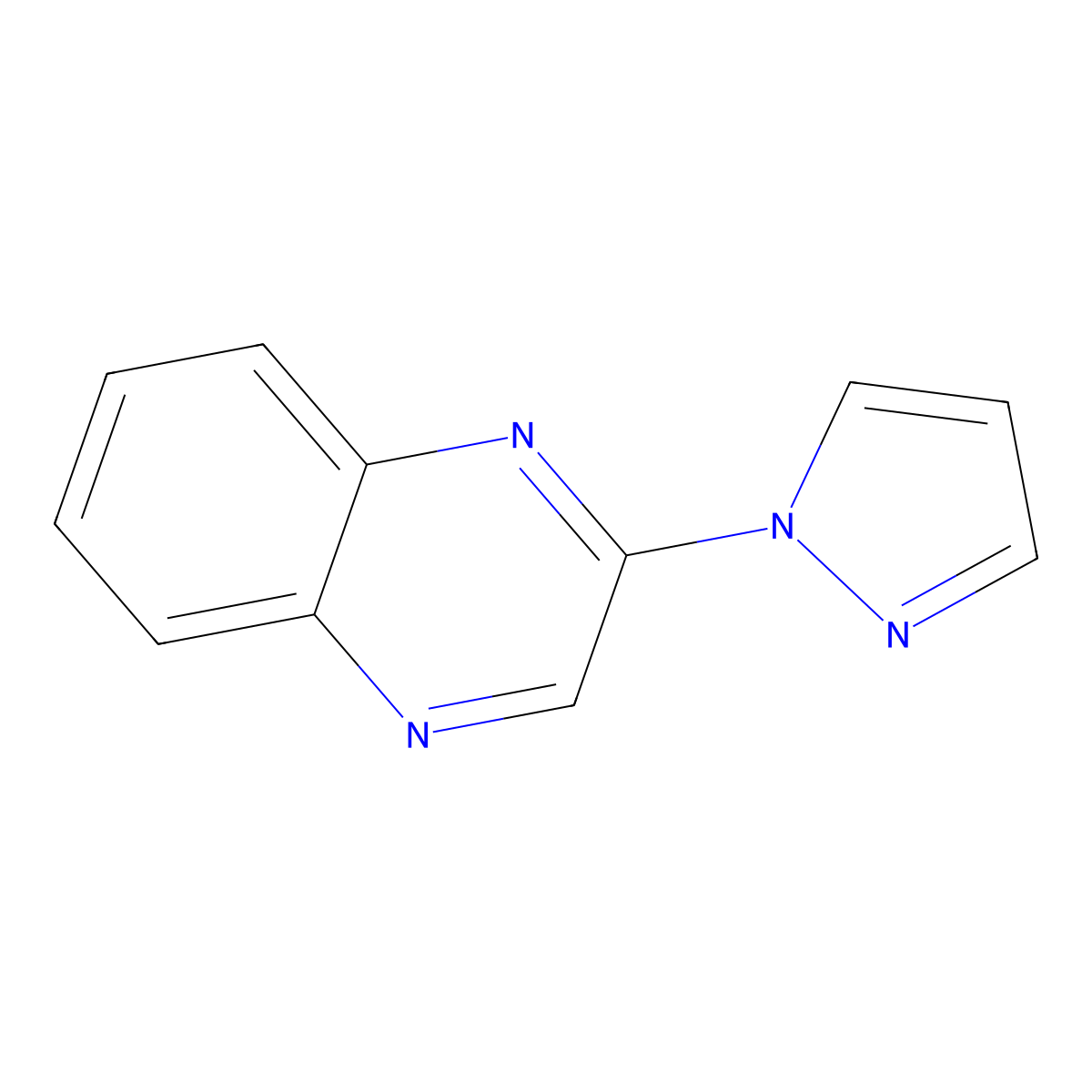 2-(1H-pyrazol-1-yl)quinoxaline molecular structure, CAS 1332624-63-1
