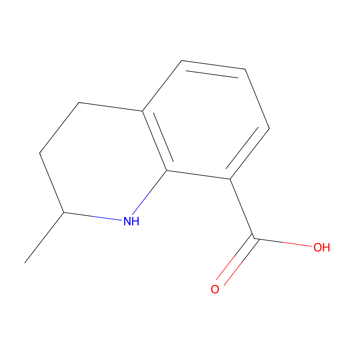 2-Methyl-1,2,3,4-tetrahydroquinoline-8-carboxylic acid molecular structure, CAS 1332627-29-8
