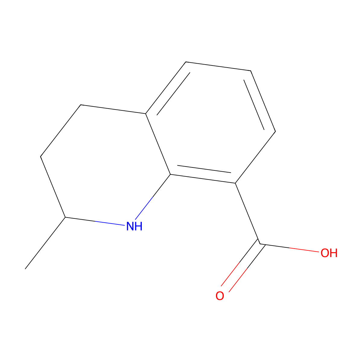 2-Methyl-1,2,3,4-tetrahydroquinoline-8-carboxylic acid molecular structure, CAS 1332627-29-8