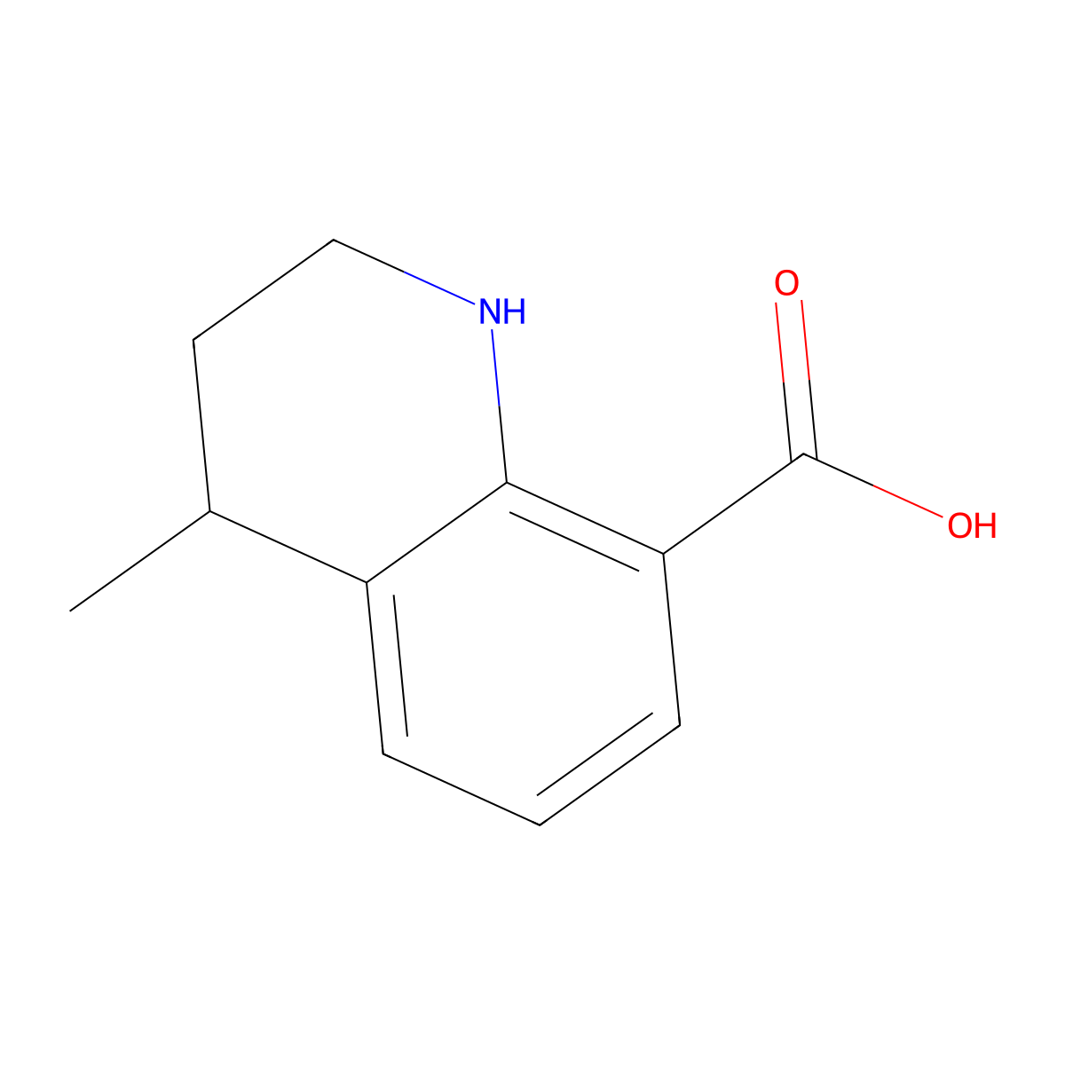 4-Methyl-1,2,3,4-tetrahydroquinoline-8-carboxylic acid molecular structure, CAS 1332627-31-2