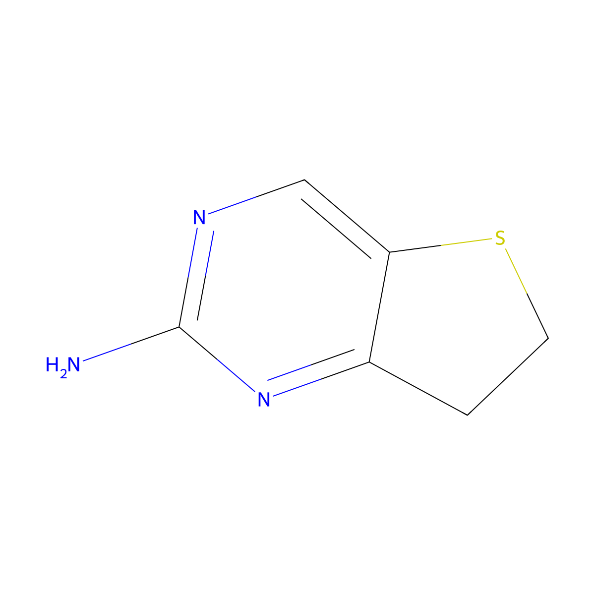 6,7-Dihydrothieno[3,2-d]pyrimidin-2-amine molecular structure, CAS 1332627-32-3